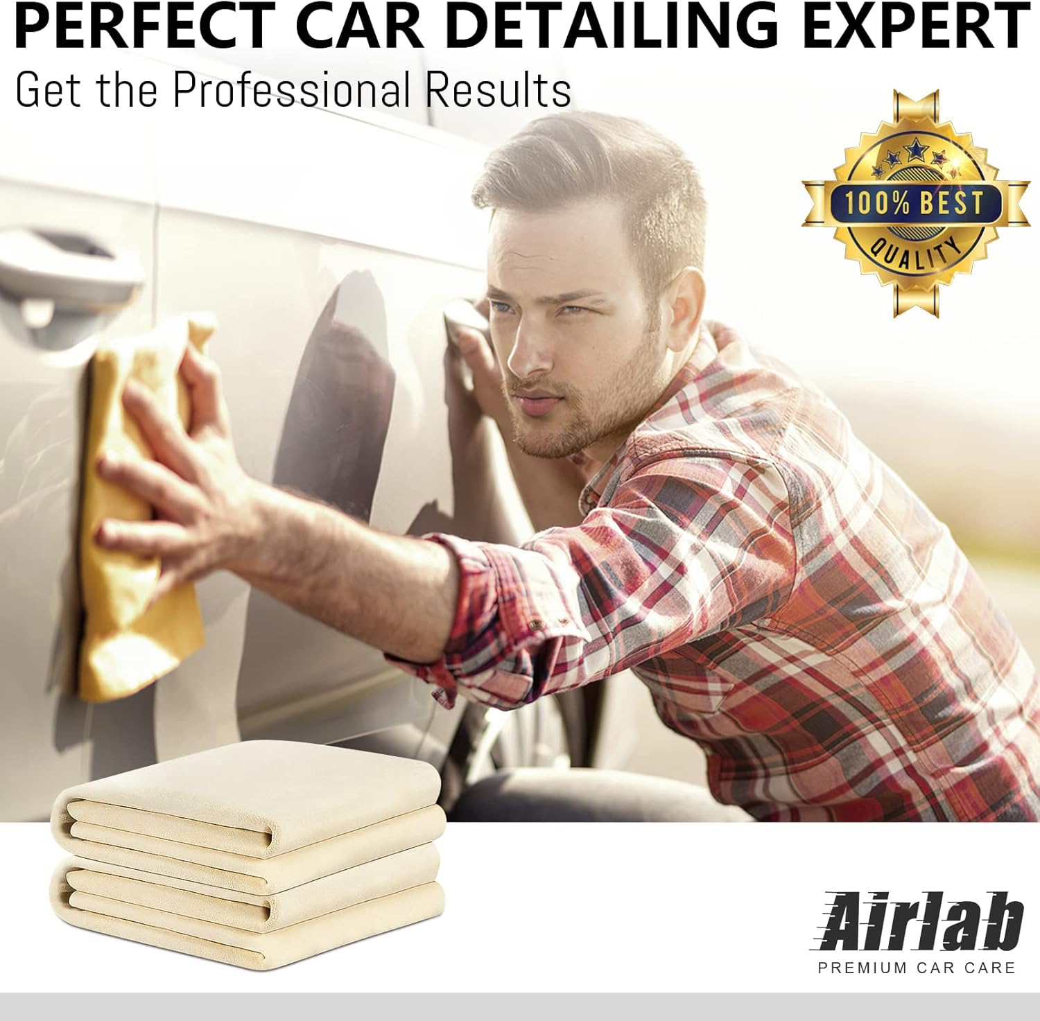 Thumbnail 6 de Airlab Peau de Chamois Voiture 2XL 60x40 cm – Chamoisée Cuir Naturelle Véritable