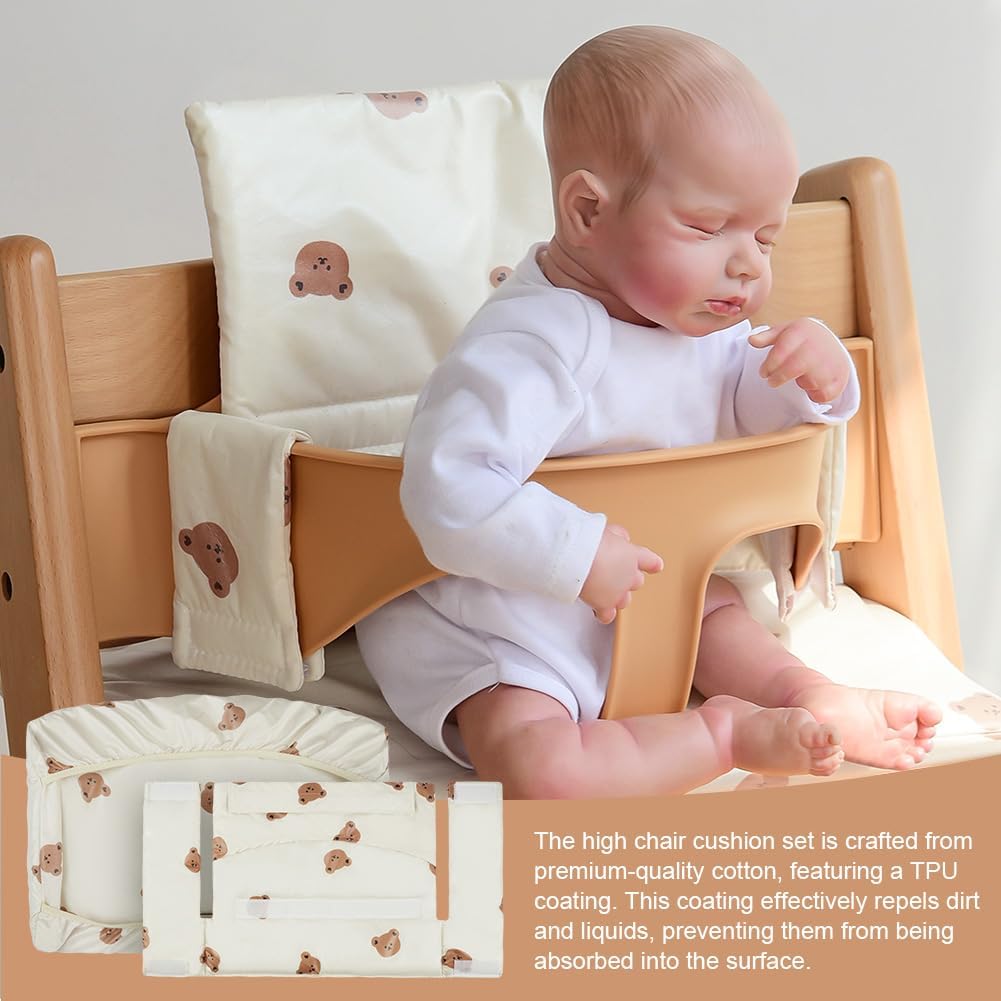 Detalle 2 de Vicloon 4834802 Bear High Chair Cushions, Cotton, Waterproof and Wipe-Clean