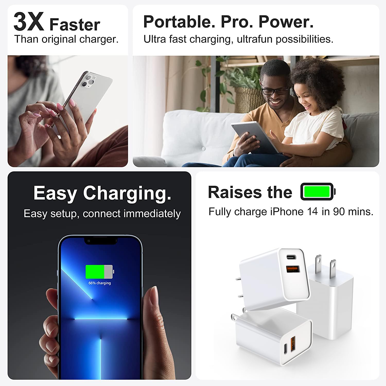 Thumbnail 5 de USB C Charger 20W 3-Pack
