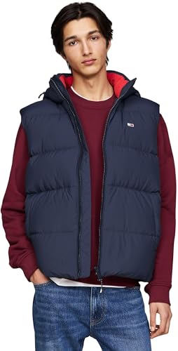 Detalle de Tommy Jeans Essential Down Vest S chaleco azul