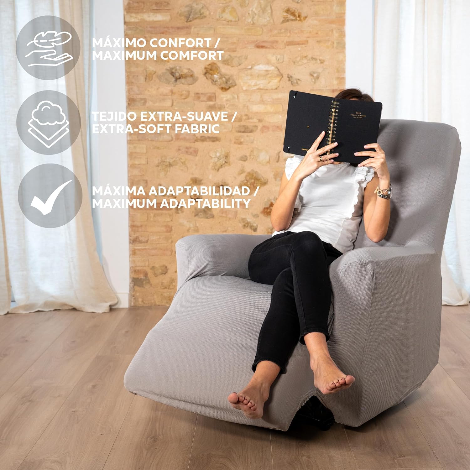 Thumbnail 4 de Housse de fauteuil Relax 1 place TEXTIL-HOME 🚙