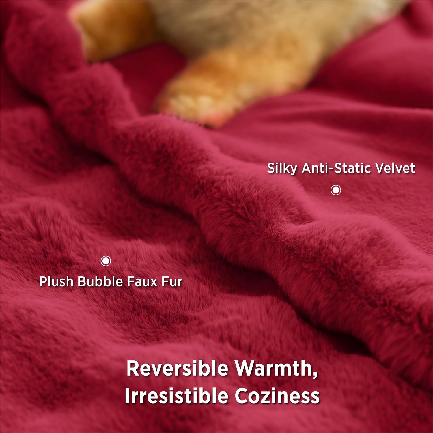 Detalle de Bedsure Faux Fur Blanket, King