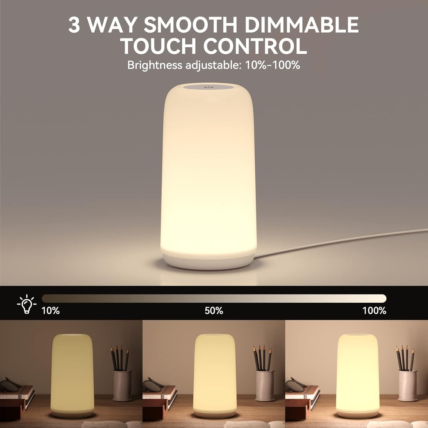 Thumbnail 3 de ROOTRO T16 Touch LED Table Lamp with RGB Colors and Three Brightness Levels