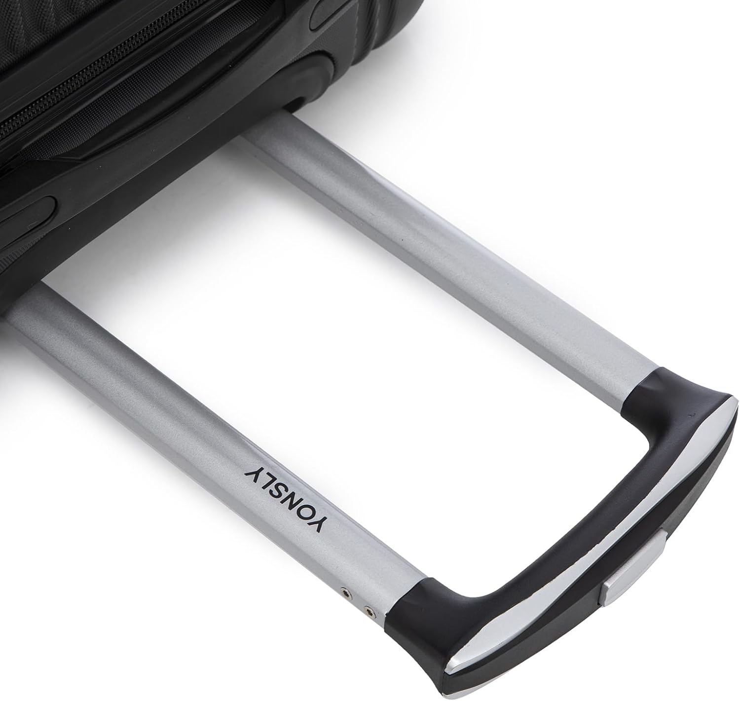Detalle de YONSLY Koffer Trolley Reisekoffer - Hartschale ABS, 360° Rollen, Zahlenschloss, Weicher Gummigriff, L | Schwarz