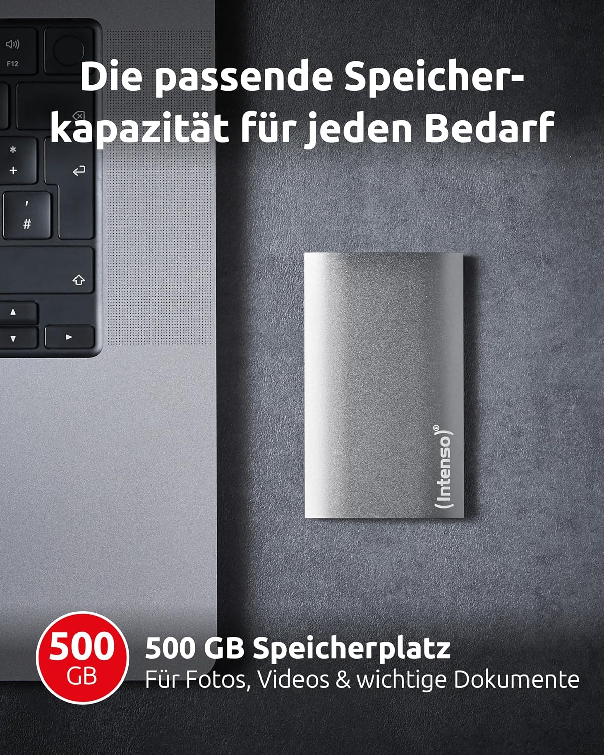 Detalle 2 de Intenso Premium – zewnętrzny SSD 512 GB, USB 3.0, aluminiowa obudowa