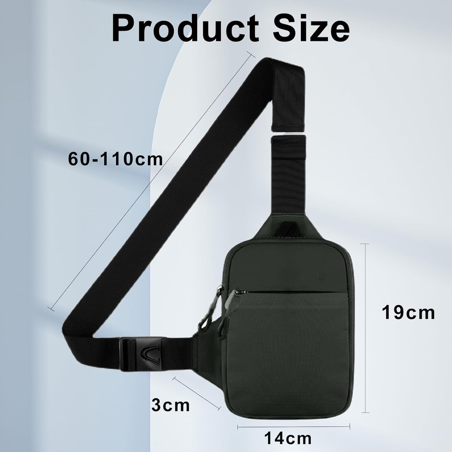 Detalle 2 de flintronic Bolsa Pecho Hombre Pequeña Ligera