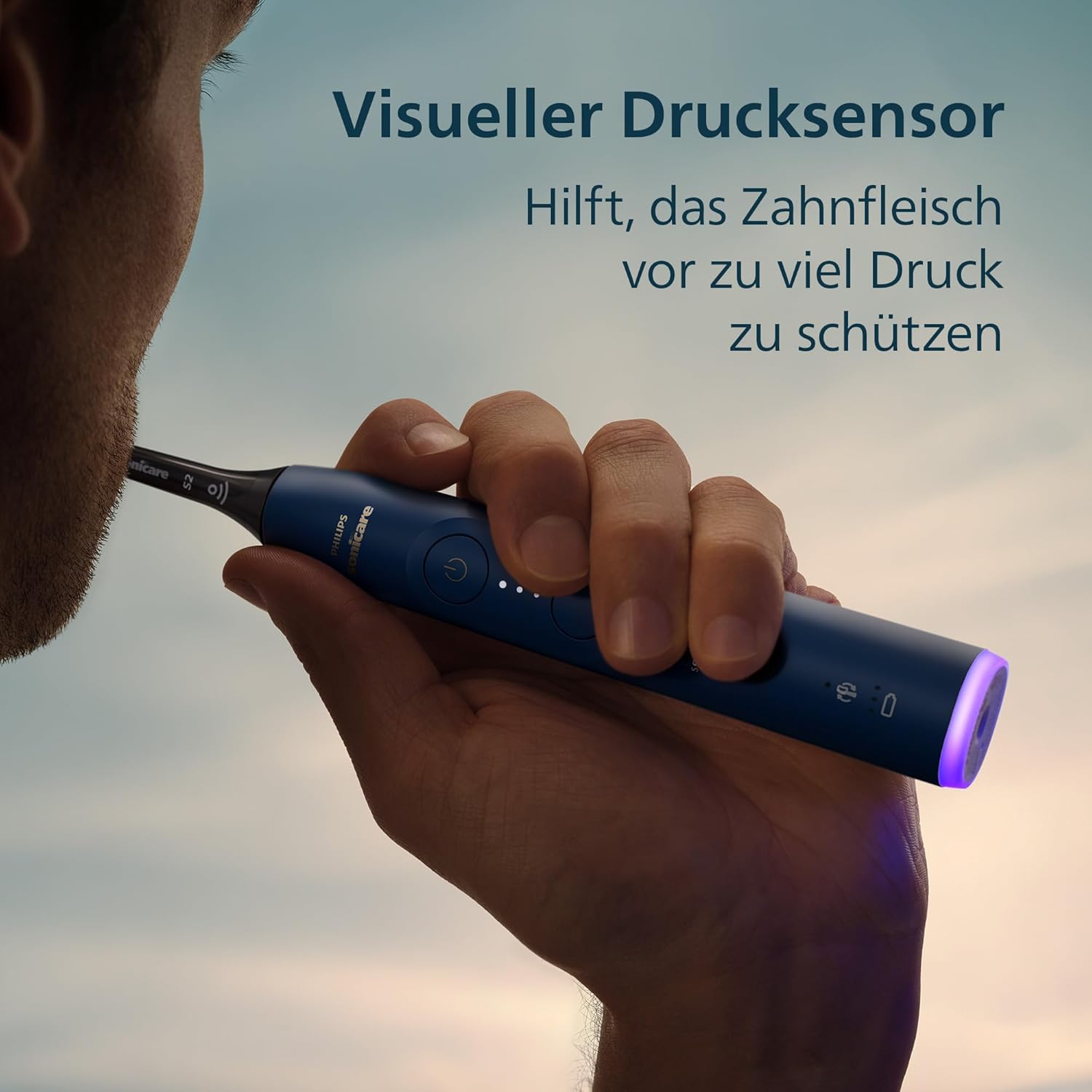 Thumbnail 4 de Philips Sonicare Series 6100: Elektrische Zahnbürste mit 6 Reinigungsprogrammen, Drucksensor und Reiseetui (HX7403/07)