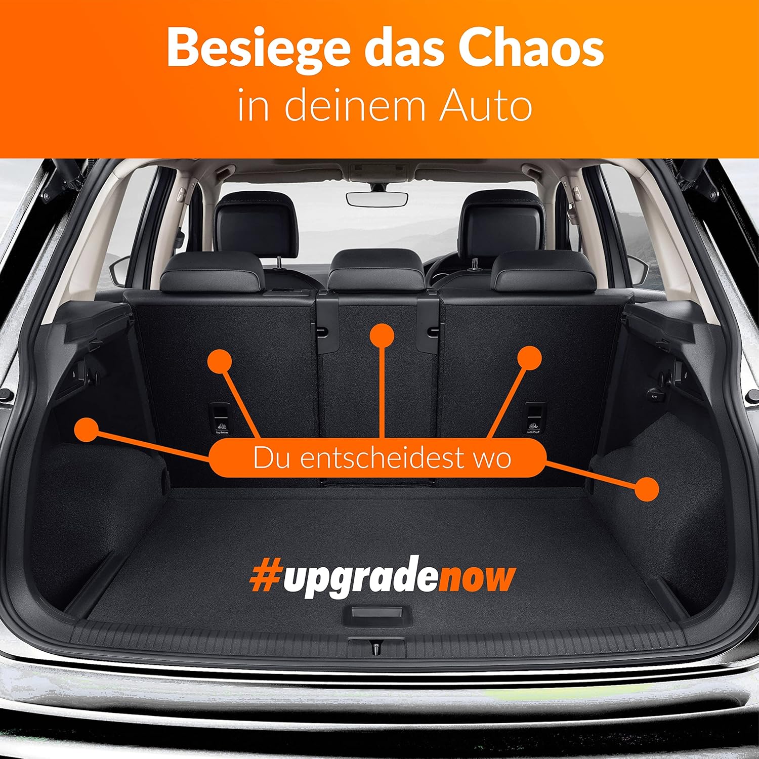 Thumbnail 6 de Upgrade4cars Kofferraum Netztasche Klett 40×25 cm