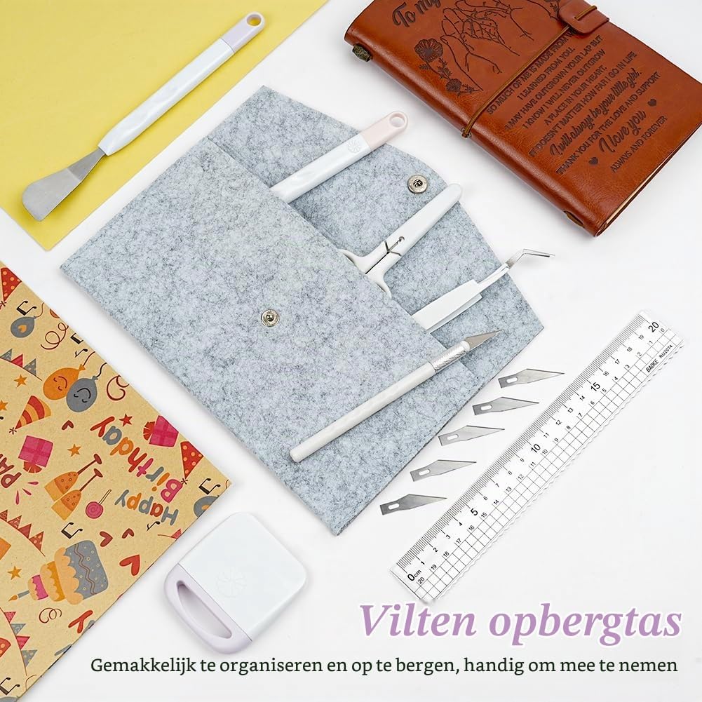 Detalle de OSDUE P-CCGJ250624-FBA vinyl-onkruidverwijderingsset, 13-delig van RVS en ABS