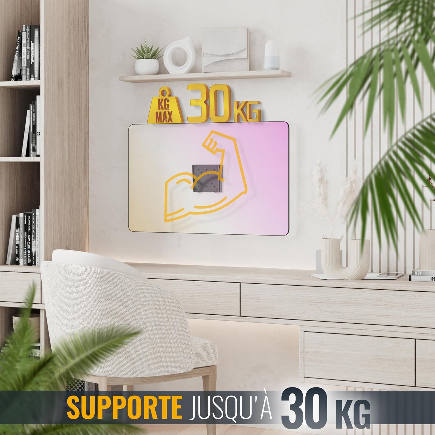 Detalle 2 de RICOO F0311 Support mural ultra-slim 13-32 pouces