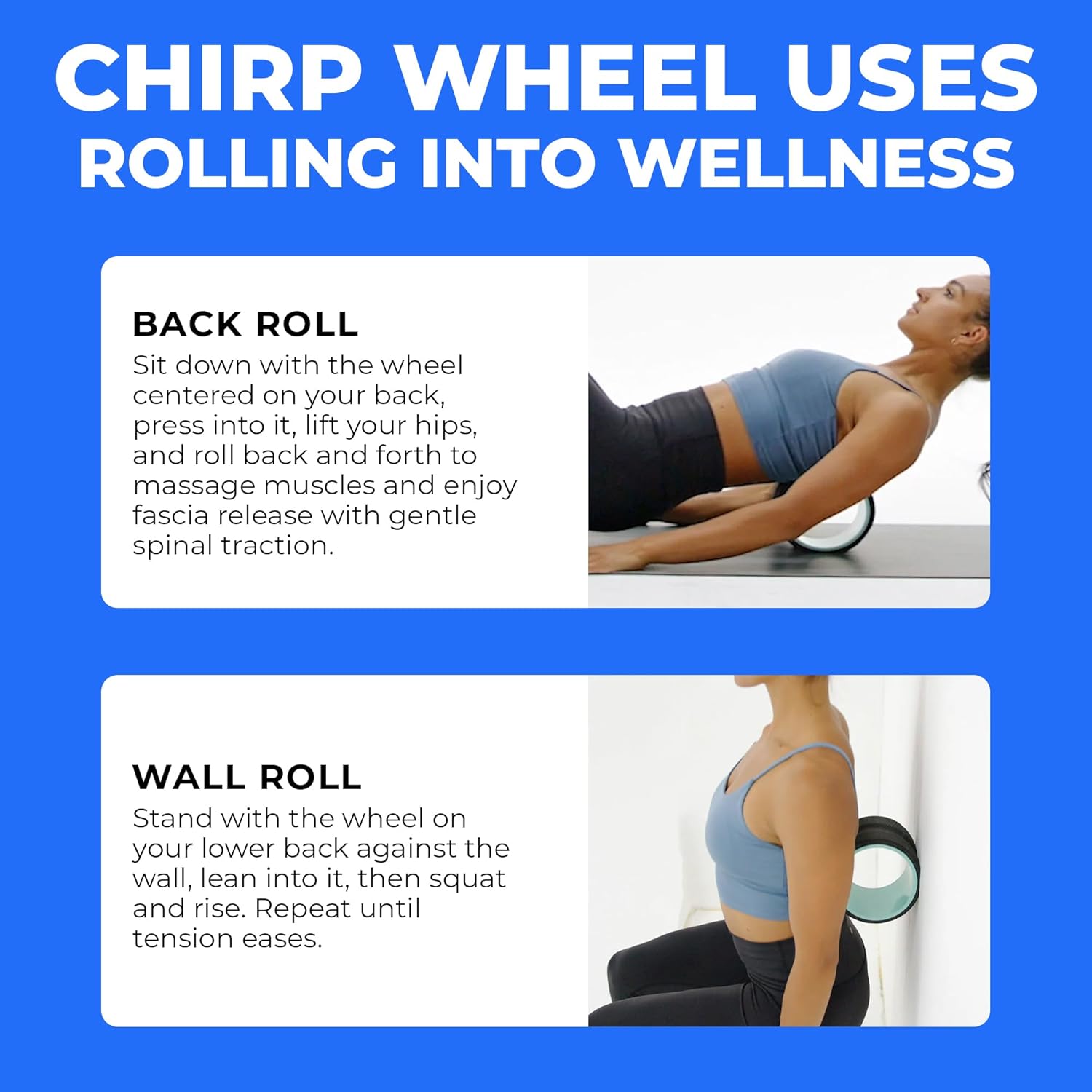 Thumbnail 4 de Chirp Wheel Foam Roller (10-Inch Mint) for Targeted Back & Neck Relief