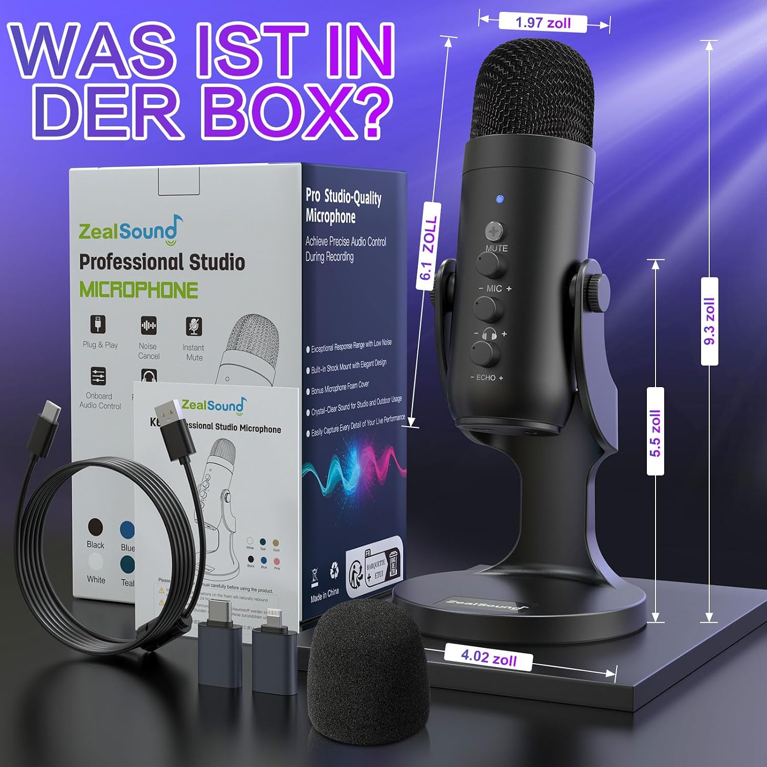 Thumbnail 6 de zealsound USB Mikrofon 1,8 m đ