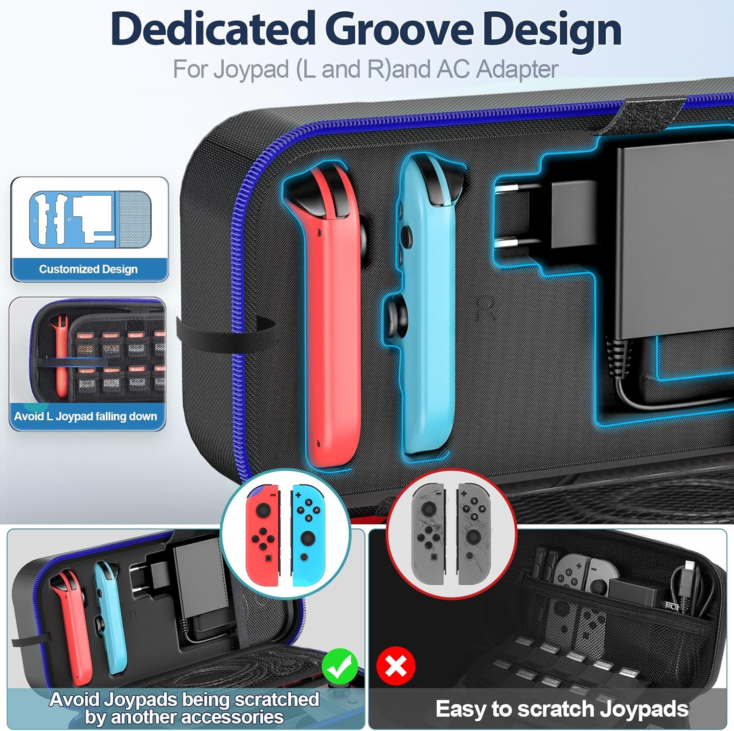 Thumbnail 5 de OIVO Étui rigide de voyage pour Nintendo Switch et OLED — transport sûr, jusqu’à 20 cartouches