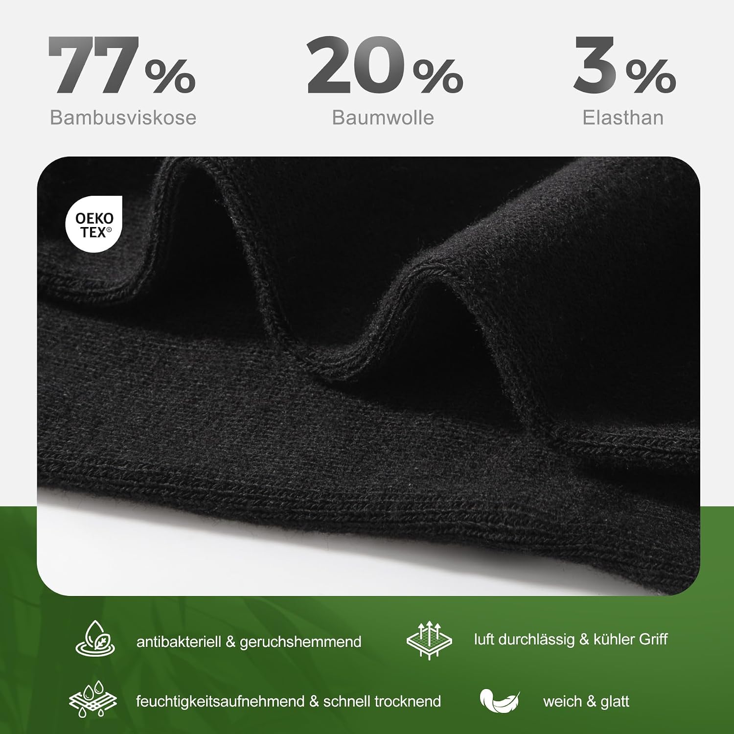 Thumbnail 1 de FALARY Bambus Sneaker Socken – atmungsaktive Kurze Socken mit antibakteriellem Schutz (10/20 Paar)