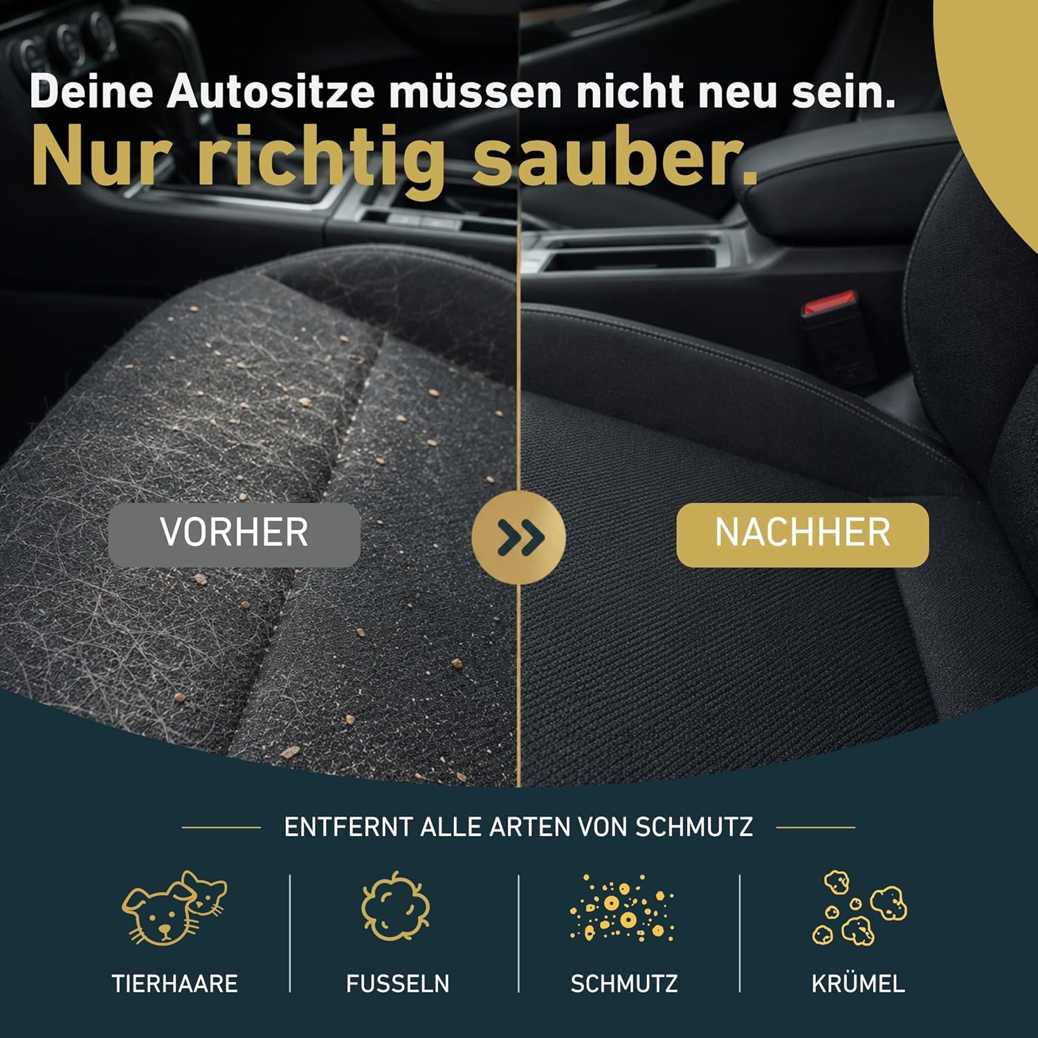 Thumbnail 1 de Aurum-Performance® Textilbürste für Auto & Polster gegen Schmutz, Flecken und Tierhaare