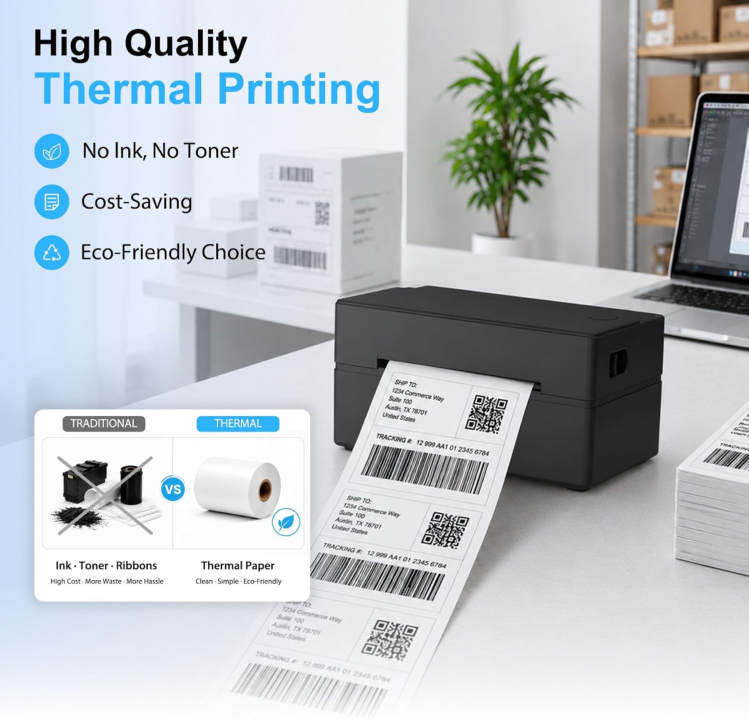 Thumbnail 1 de Bluetooth Thermal Label Printer 4x6