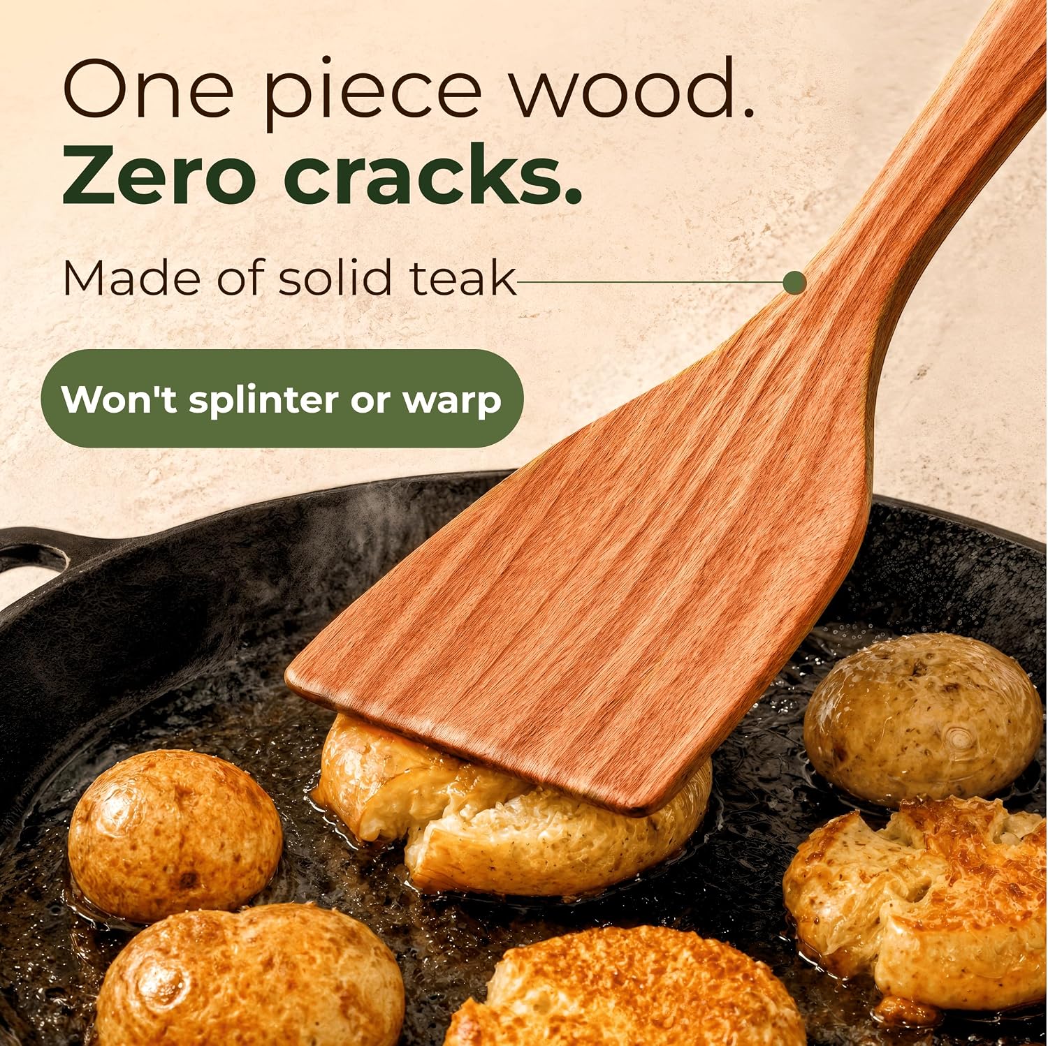 Thumbnail 4 de Teak Wood 10 Pc Cooking Spoon Set 🥄