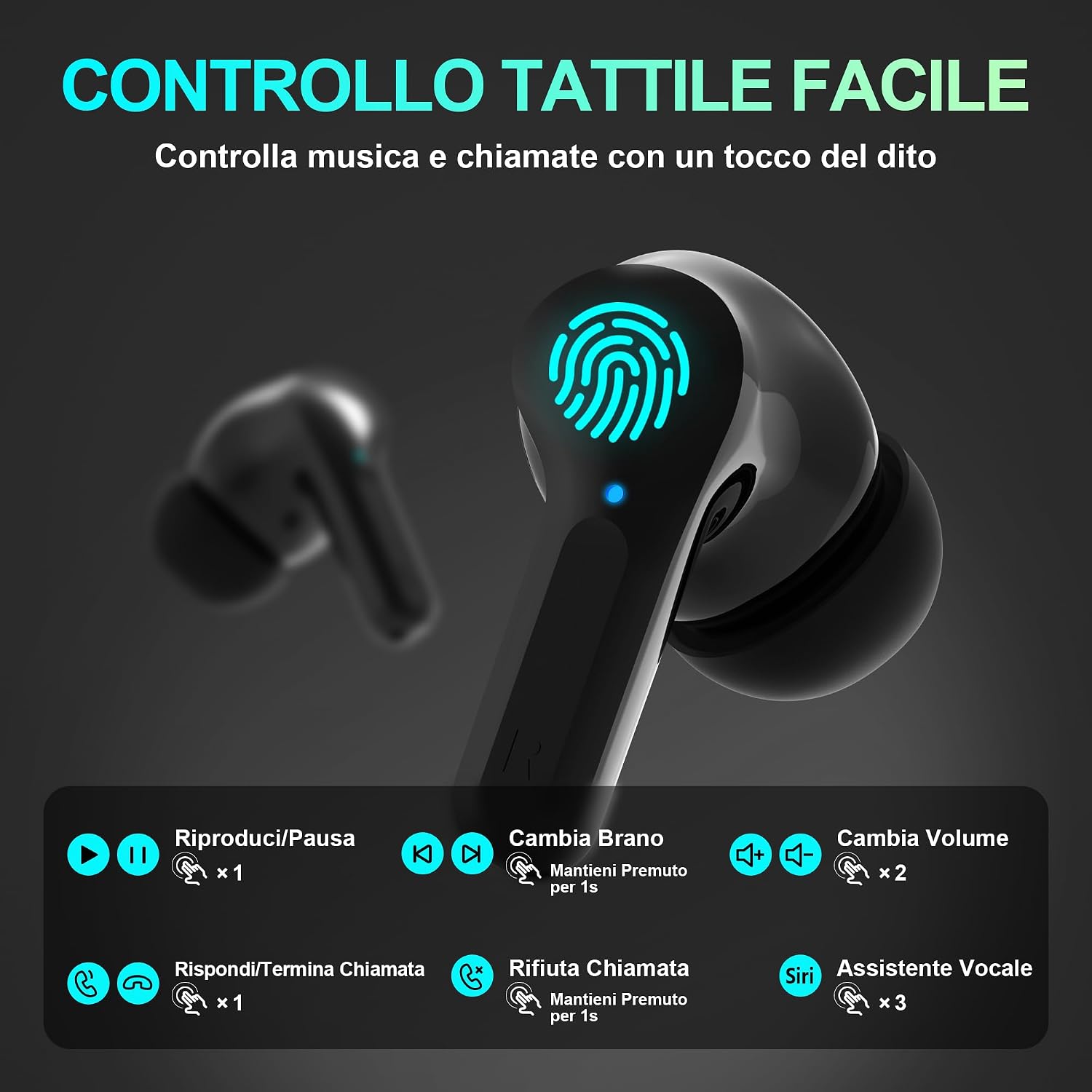 Thumbnail 5 de Auricolari Bluetooth 5.3 Hi-Fi