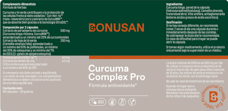 Thumbnail 1 de Bonusan Cúrcuma Complex Pro 60 Cápsulas 🌿 Bienestar Natural