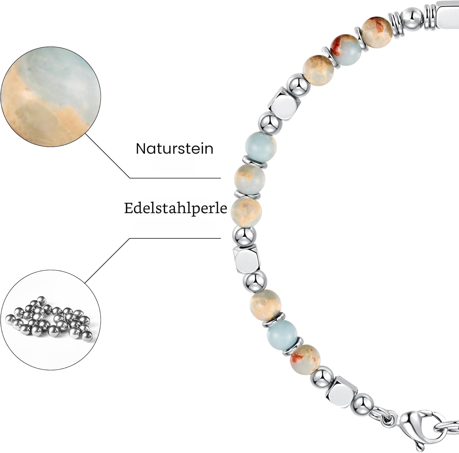 Thumbnail 4 de SIUMAL Boho Armband Damen mit Natursteinen