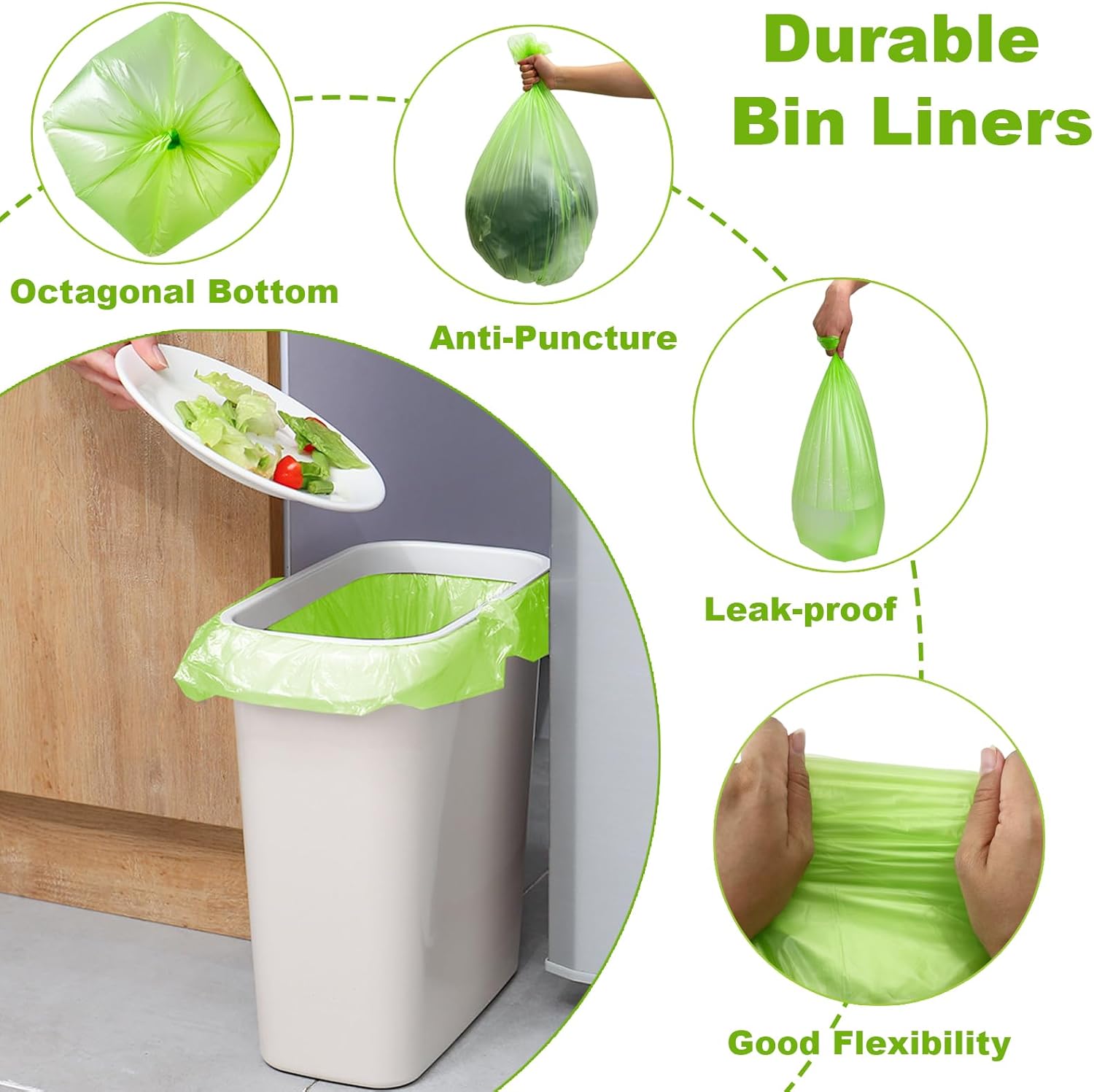 Thumbnail 6 de XOTOZO 30L compostable bin liners, 100 bags