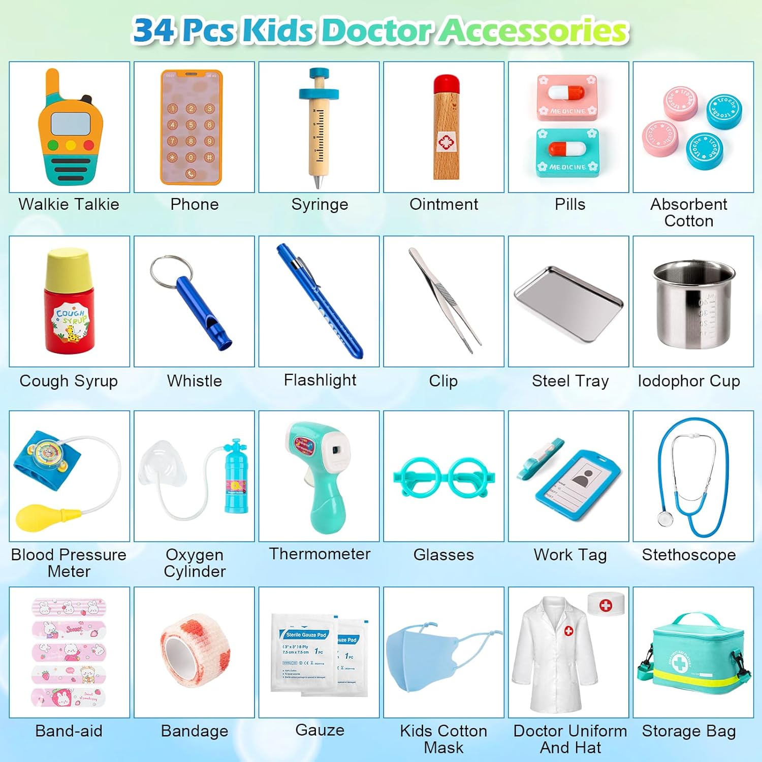 Thumbnail 5 de Sundaymot Doctors Set 34-piece kids doctor kit