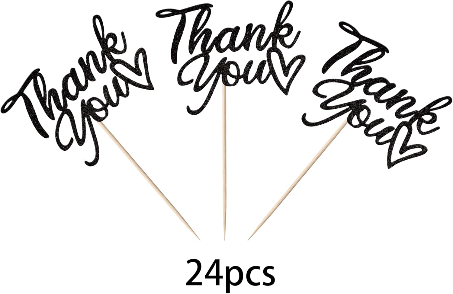 Thumbnail 2 de SYKYCTCY Thank You Cupcake Toppers 24 🎂