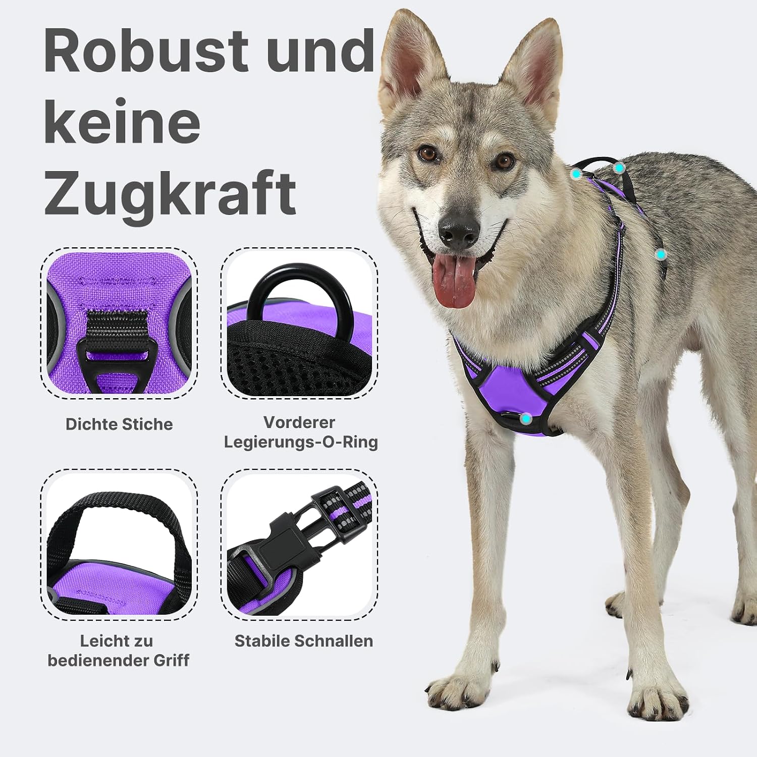 Detalle de Demigreat Hundegeschirr Größe M anti Zug