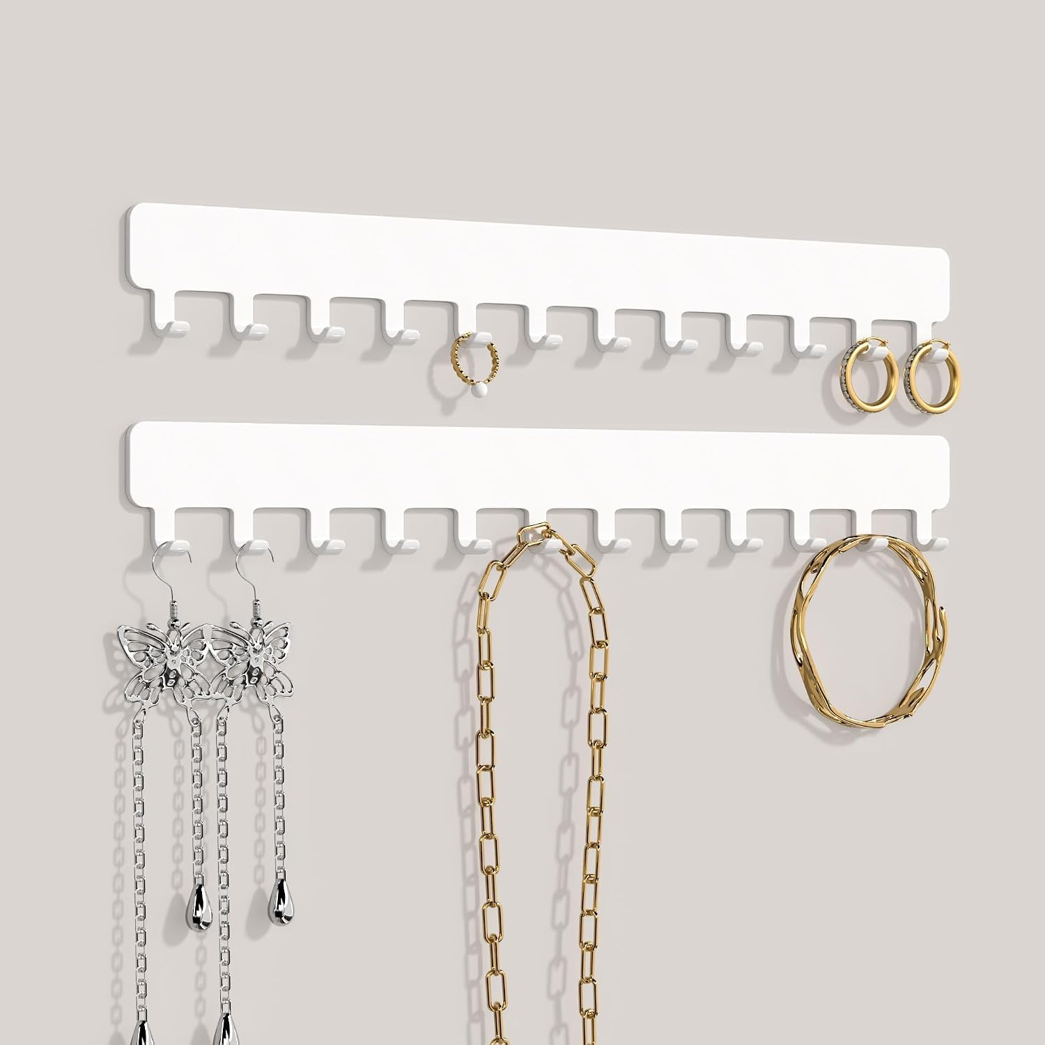 Detalle 2 de Kettenhalter Wandmontage mit 11 Haken Set