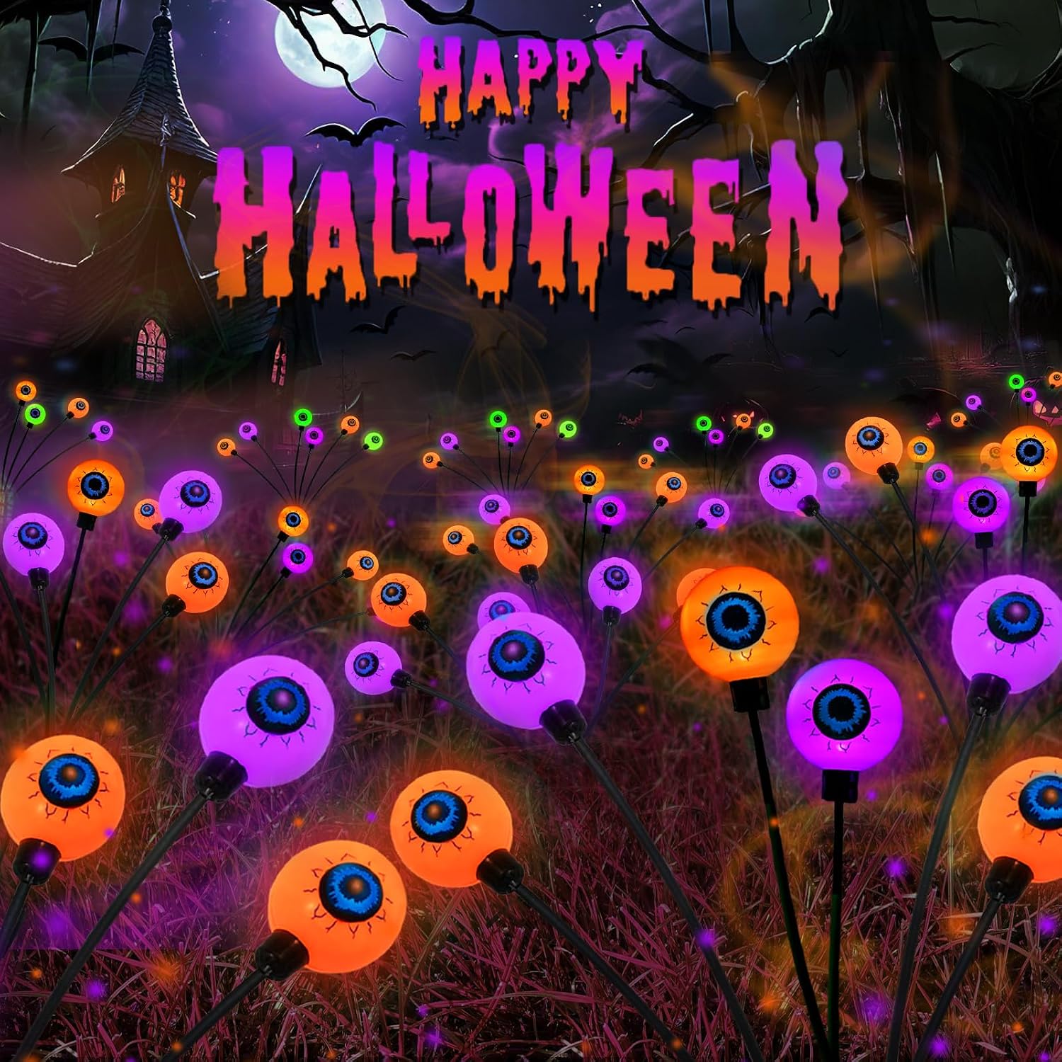 Detalle de Solar Halloween Eyeball Lights, 6-Pack