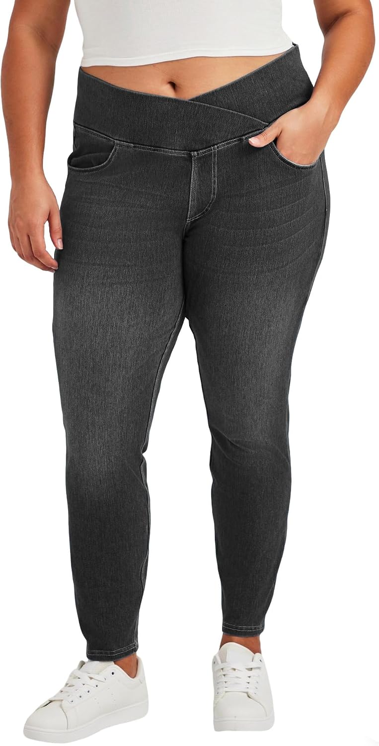 Thumbnail 3 de LaiEr Leggings Skinny V haute avec imprimé faux denim