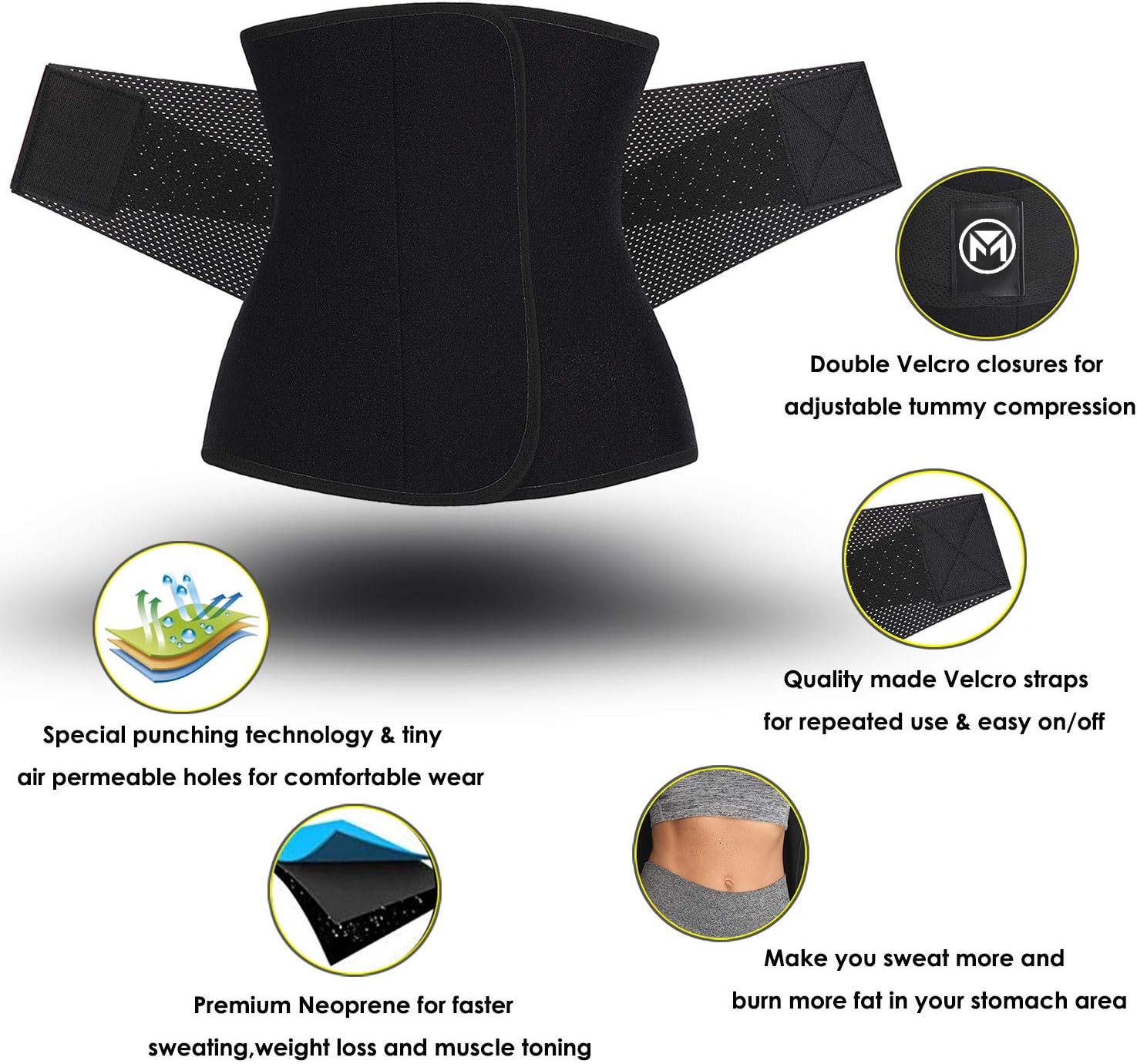 Thumbnail 4 de Moolida Waist Trainer Belt, XX-Large, Neoprene with Adjustable Back Support
