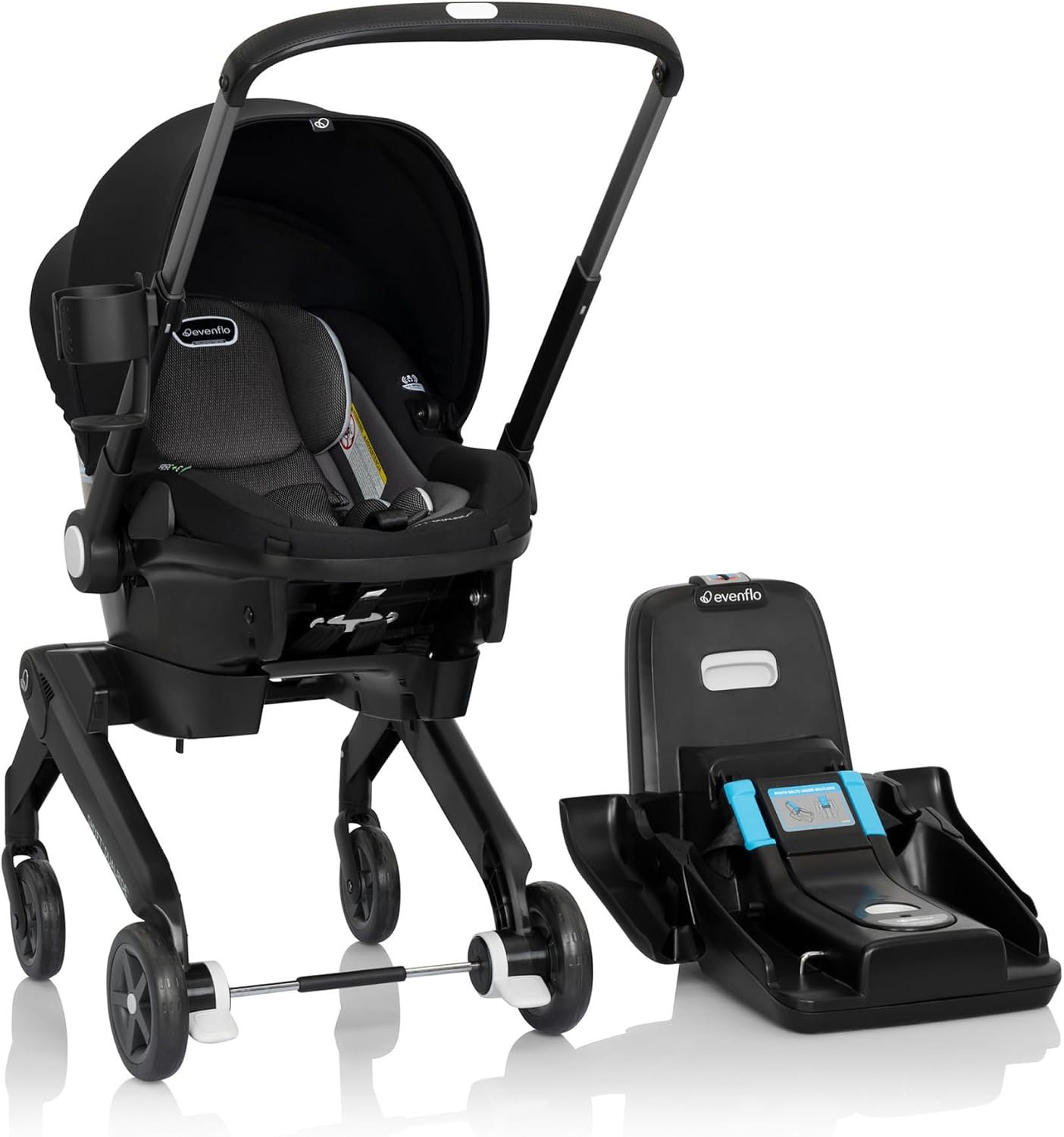 Detalle de Evenflo infant car seat and stroller combo Shyft DualRide
