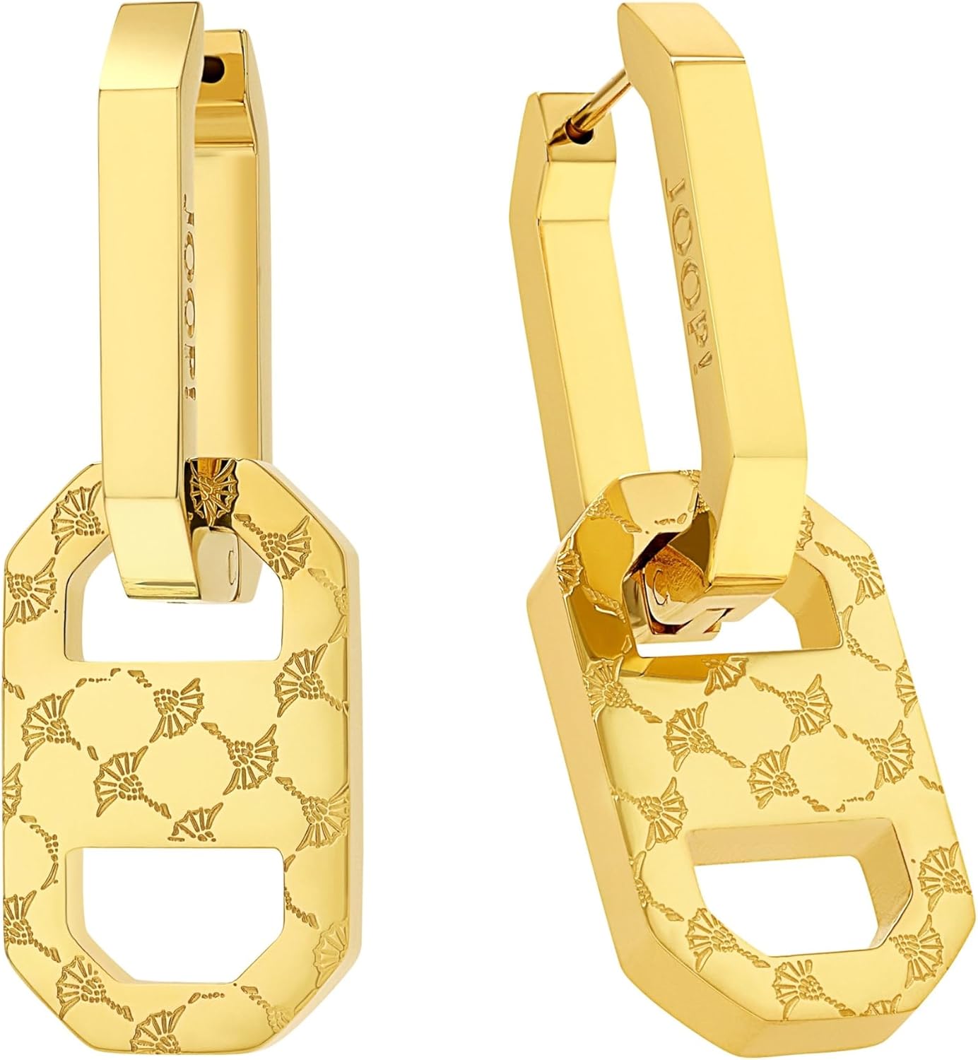Detalle de JOOP! Creolen aus Edelstahl für Damen – mit Zirkonia, 15 × 10 mm, inklusive Schmuck Geschenkbox