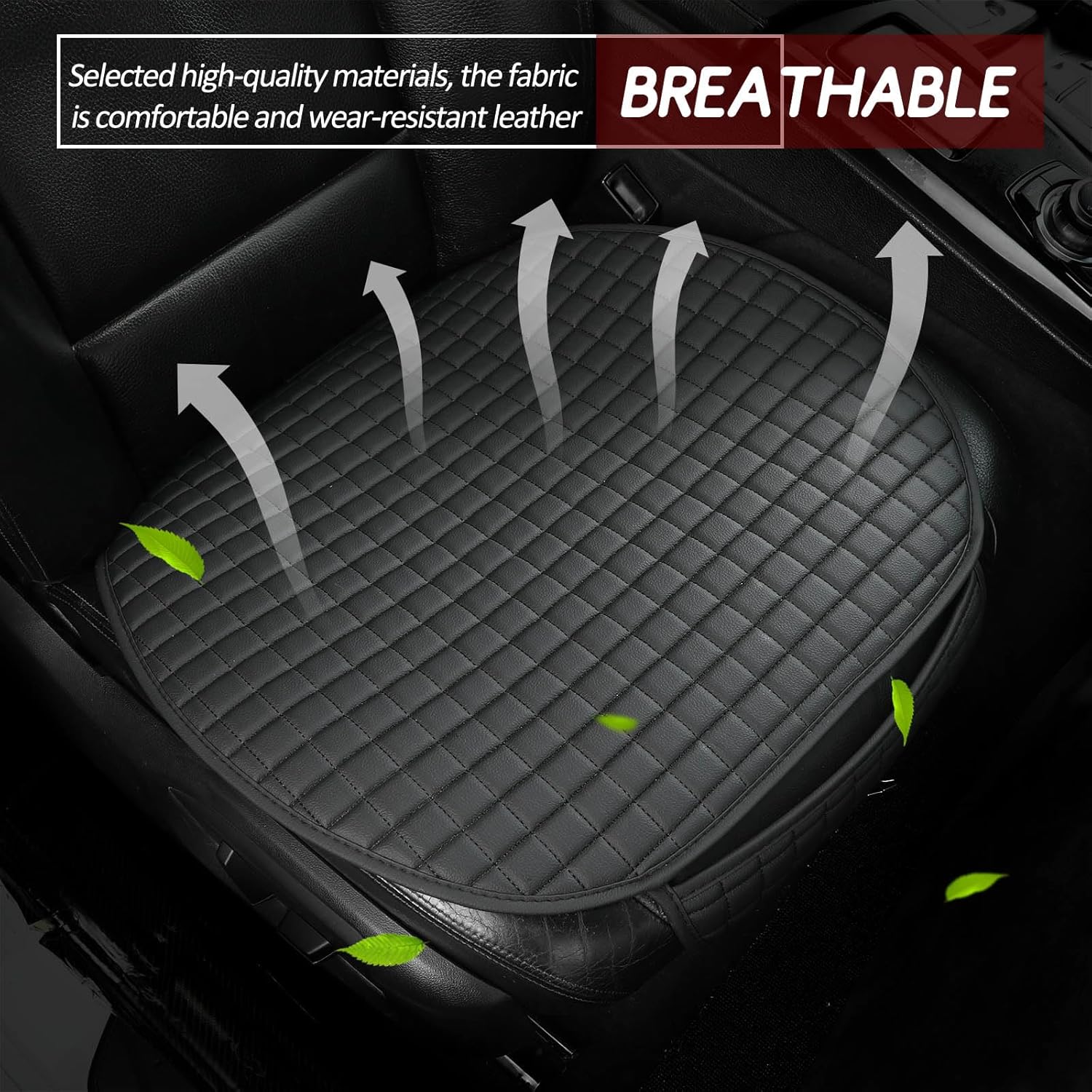 Thumbnail 1 de ZATOOTO Sitzkissen (2 Stück) für Vordersitze – wasserdichtes PU-Mikrofaserleder, Anti-Rutsch Unterlage