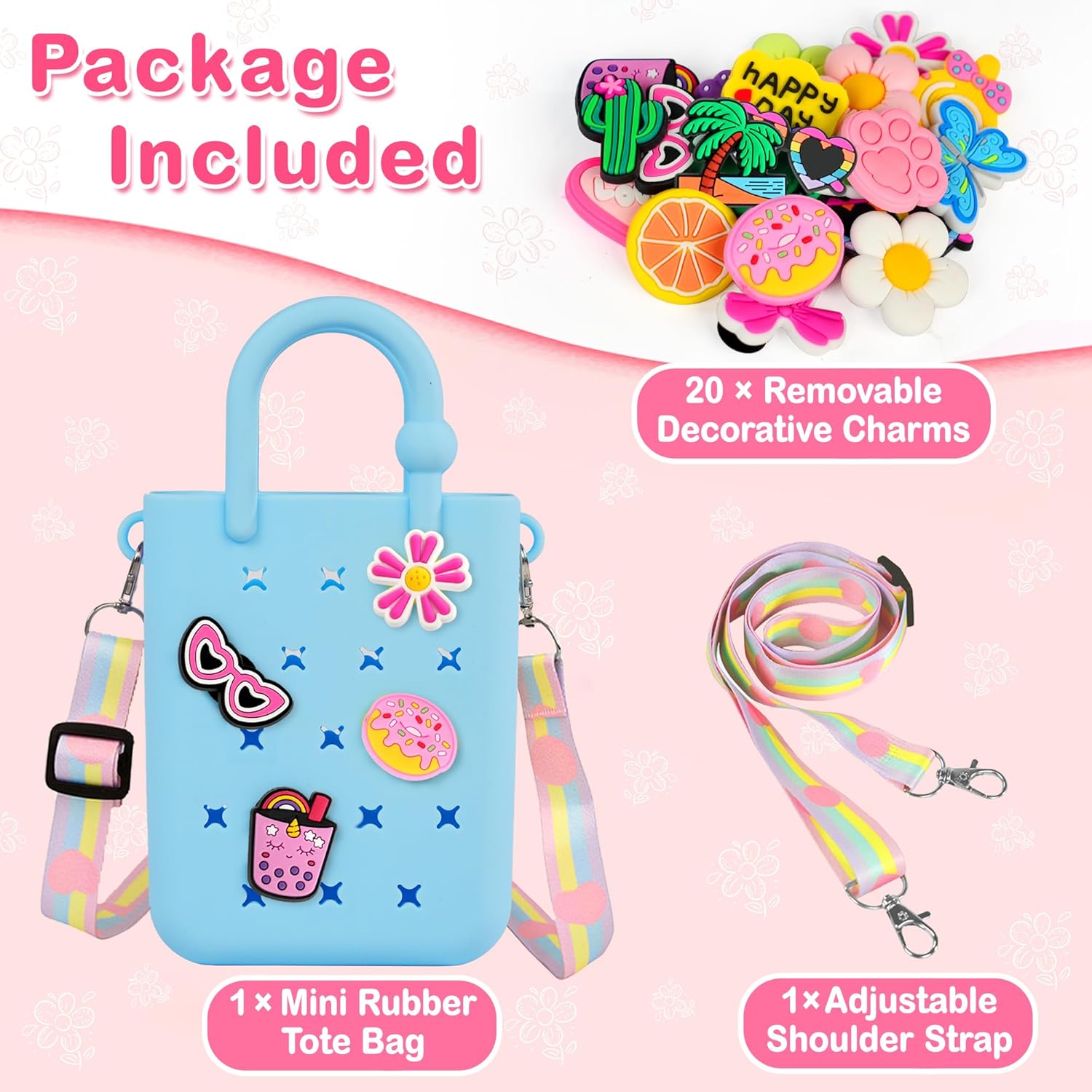 Thumbnail 6 de Oudizz Silicone Hole Handbag Toddler Purse Crossbody Bag