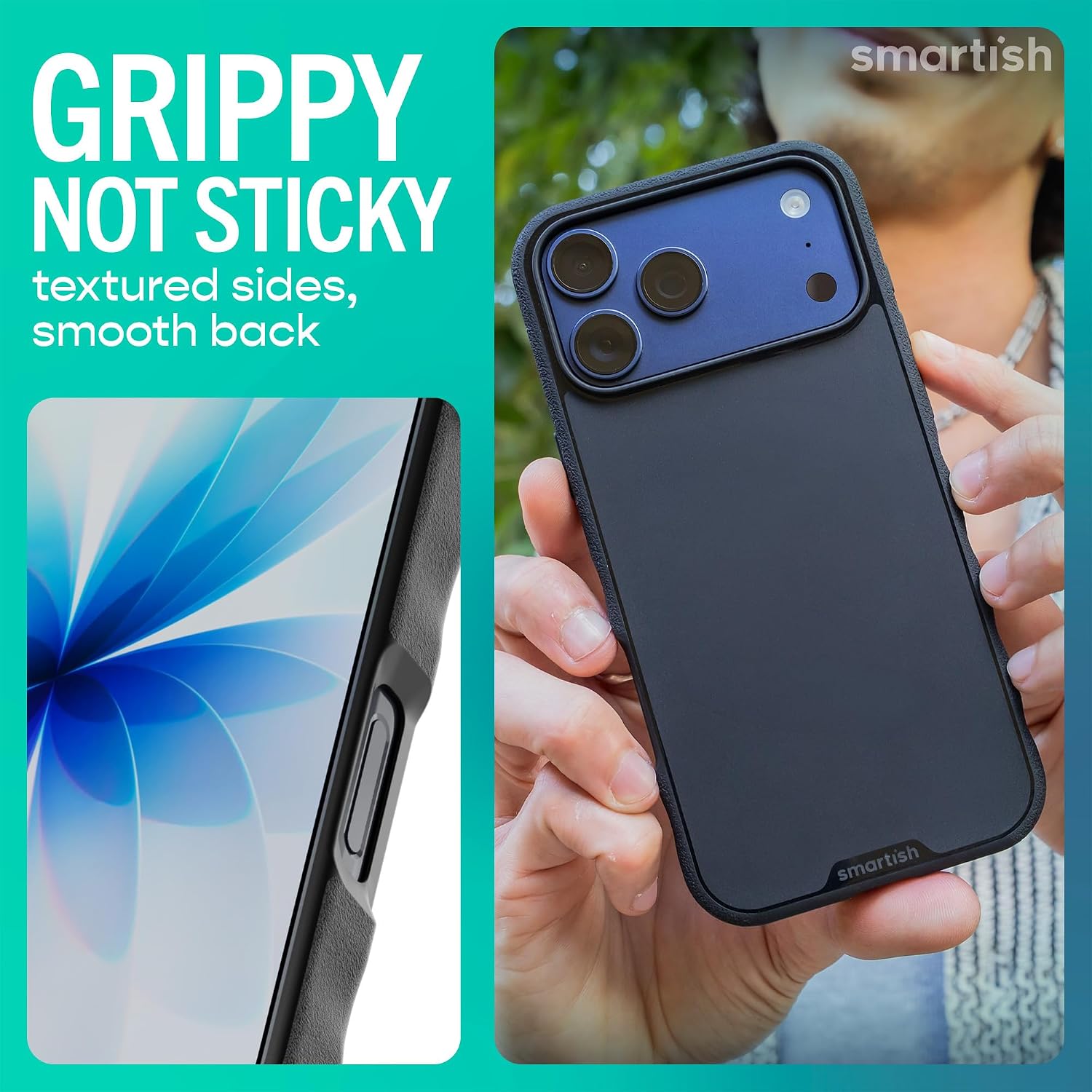 Detalle de Smartish Gripmunk BG25PX-BLACK MagSafe Case for iPhone 17/18 Pro Max