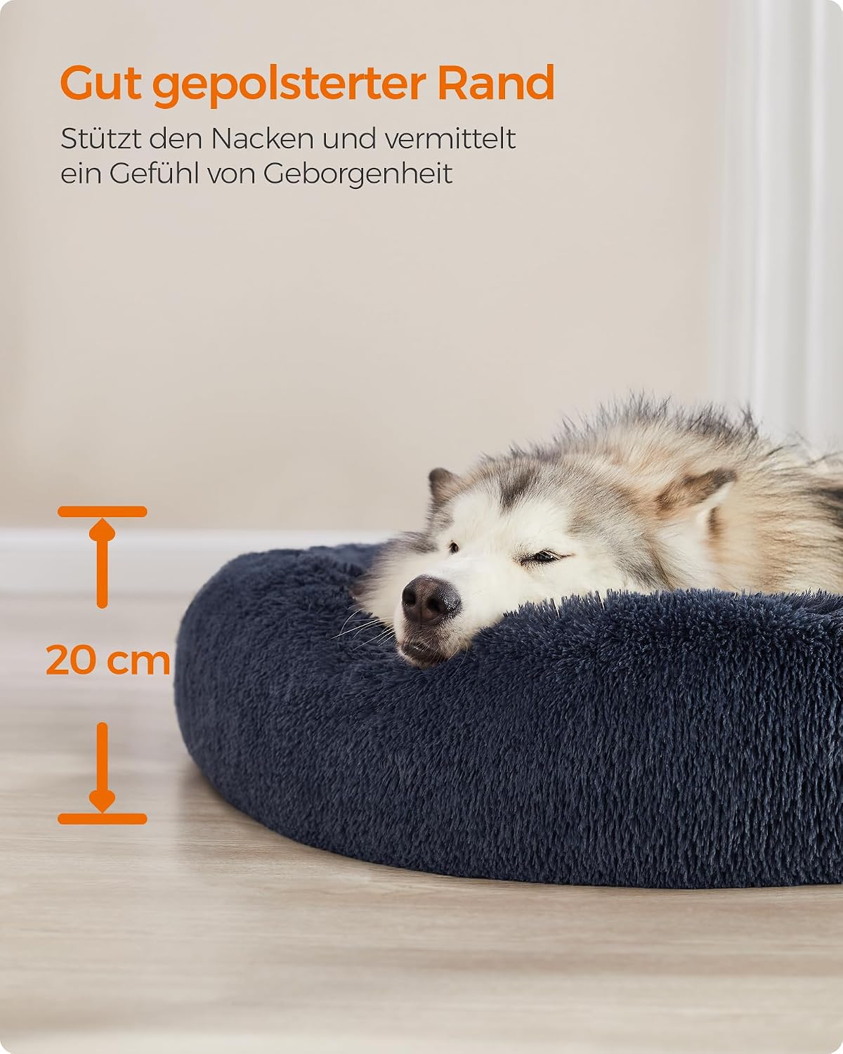 Thumbnail 4 de Feandrea Hundebett flauschig 140 cm Donut Kissen