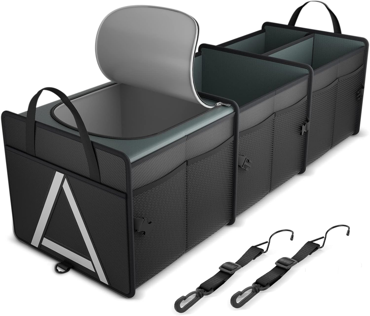 Detalle de K KNODEL Sturdy Car Trunk Organizer with Cooler 3 Compartments