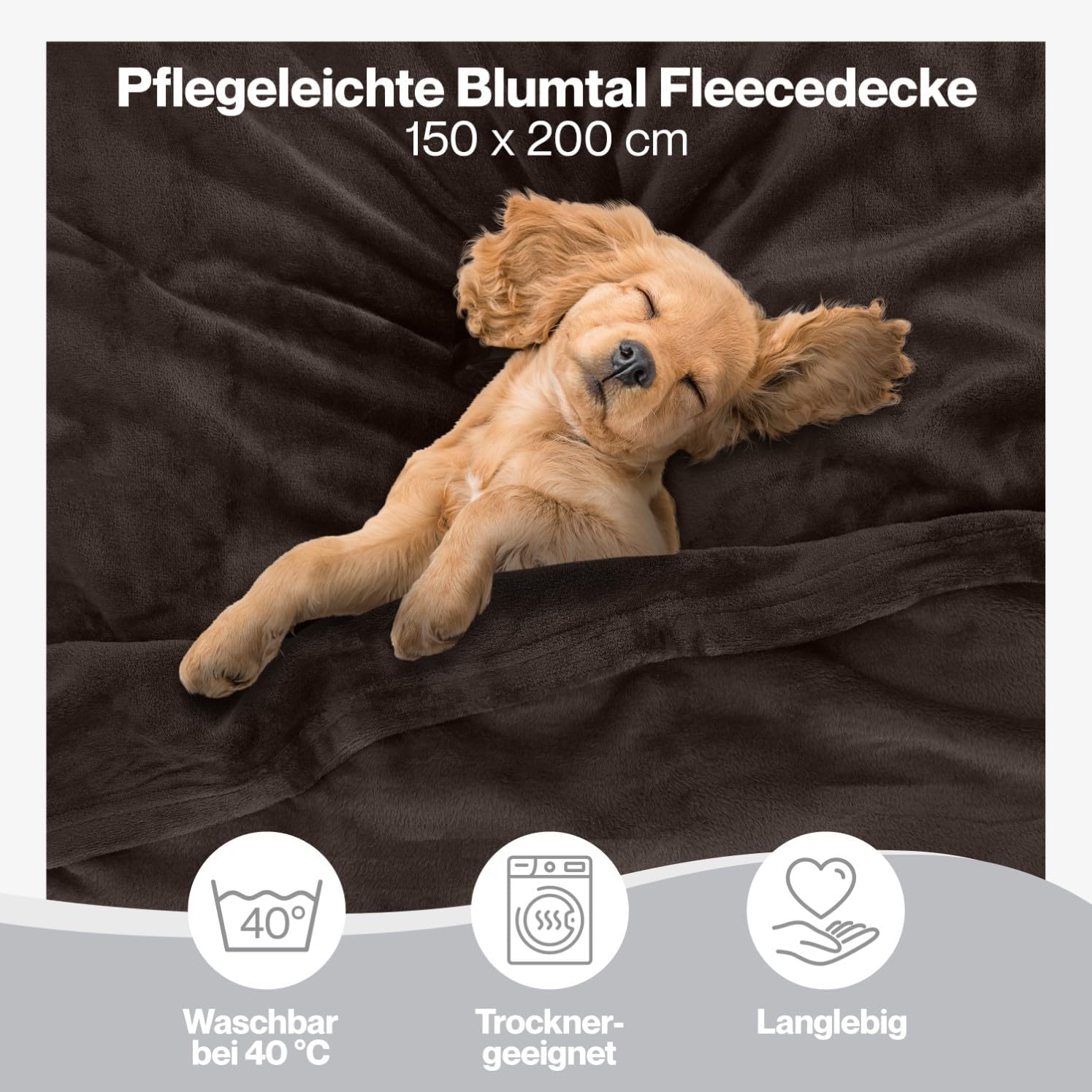 Detalle de Blumtal Kuscheldecke flauschig 150x200