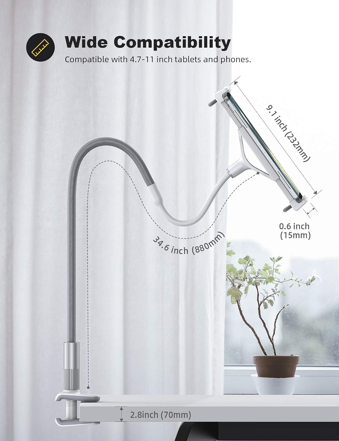 Thumbnail 4 de Lamicall Gooseneck Tablet Holder 10.5"