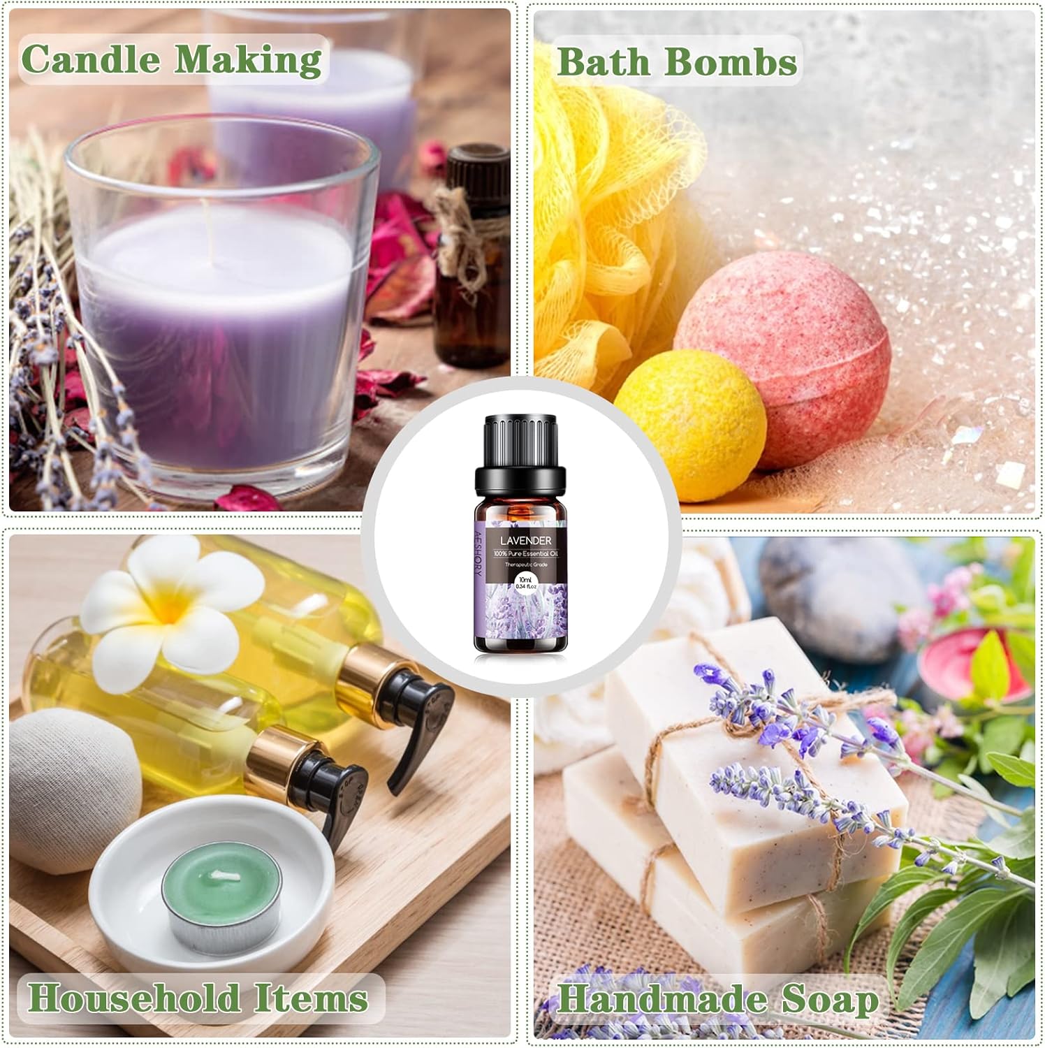 Thumbnail 4 de Aeshory Ätherische Öle Set Blumen (7 x 10 ml) – Lavendel, Rose, weißer Tee & mehr für Diffuser & Luftbefeuchter