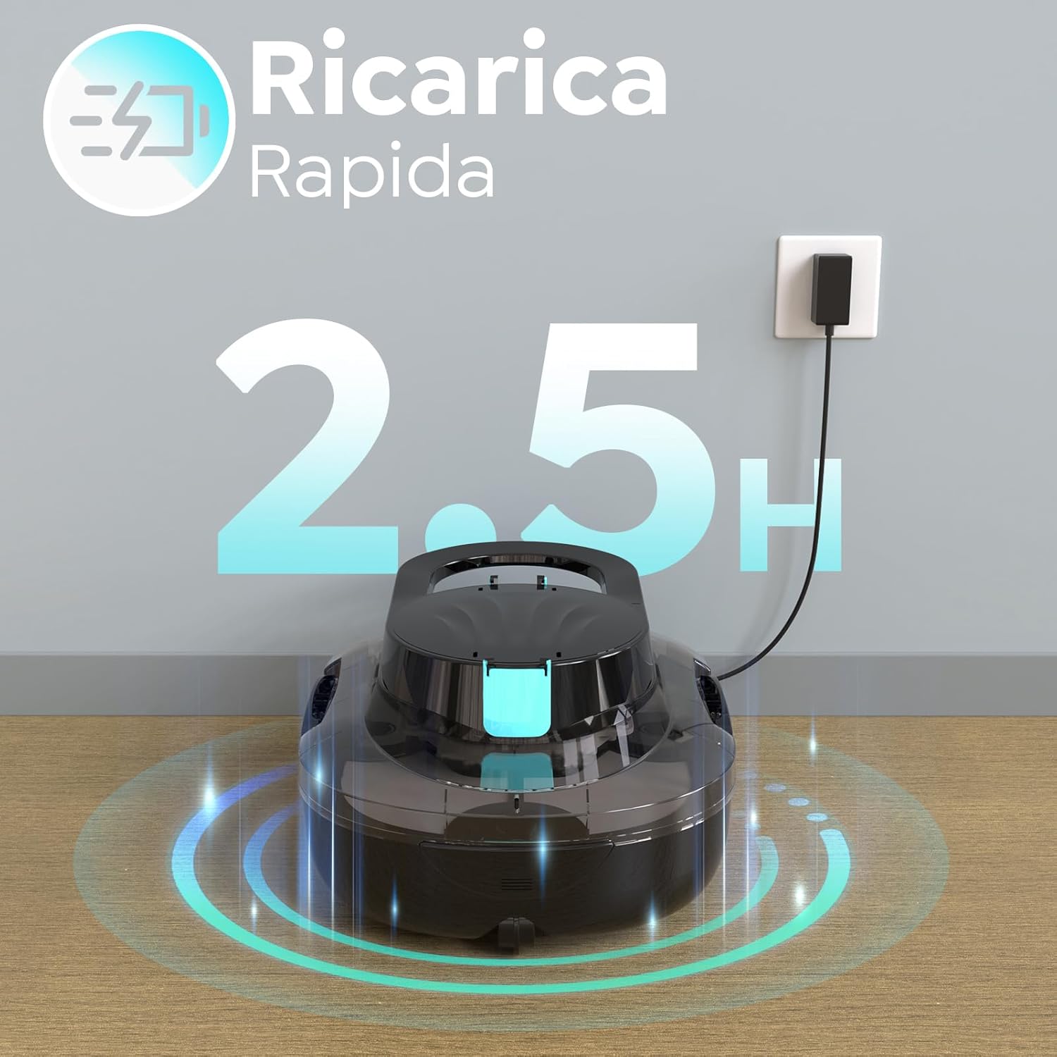 Detalle de S1PRO (Versione 2026) Robot Piscina Senza Fili – Pulizia efficiente per vasche fino a 100 m²