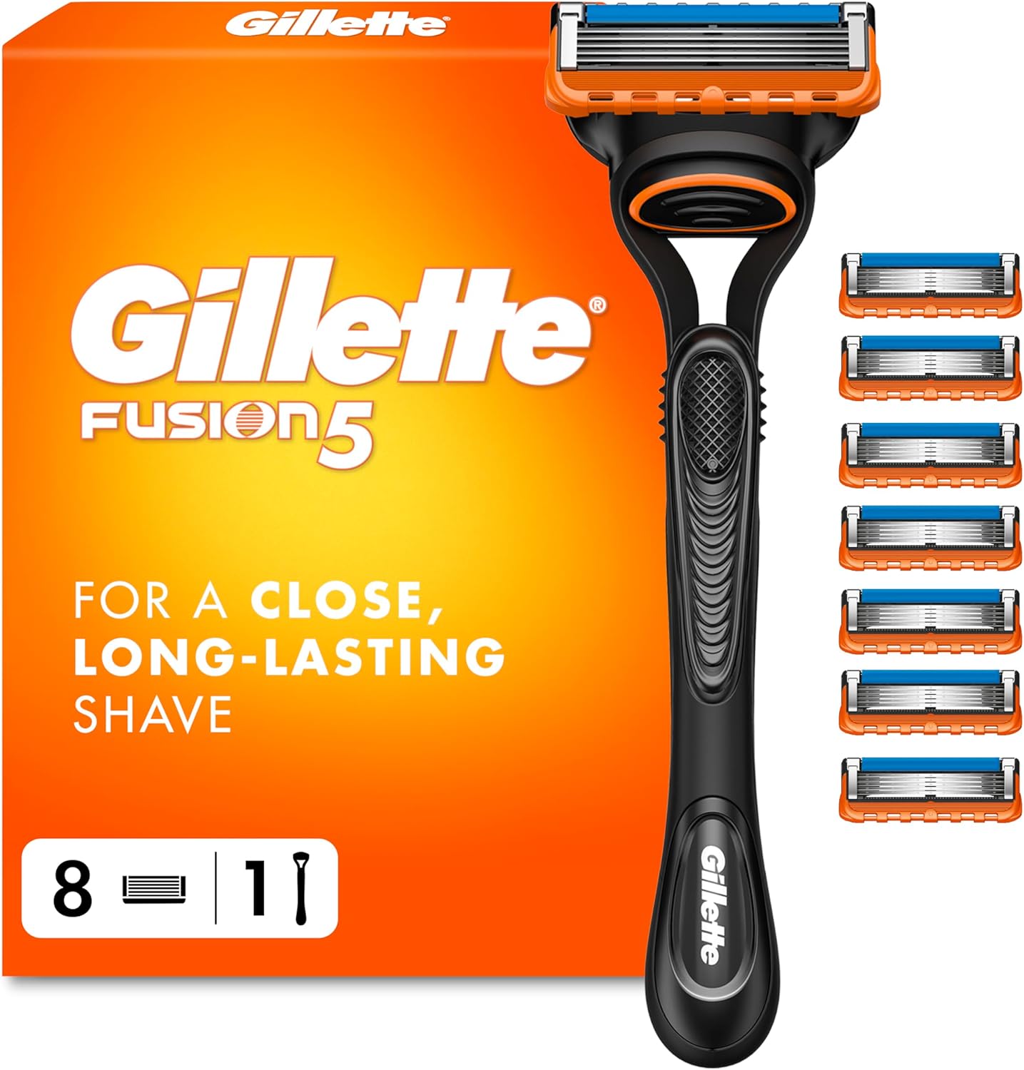 Detalle de Gillette Fusion5 Men’s Razor with 8 blades (antifriction blades for up to 20 shaves per refill)
