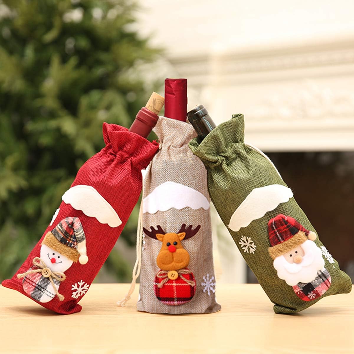 Thumbnail 5 de 6 Pcs Christmas Wine Bags 6-pack for Bottles ๐ท