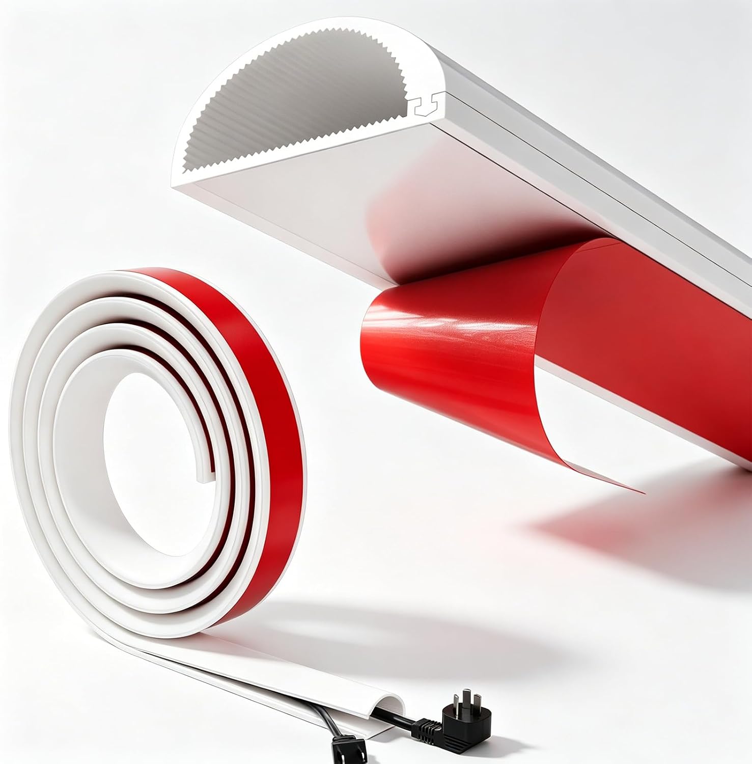 Detalle de Conwang 2m self-adhesive cable trunking for walls