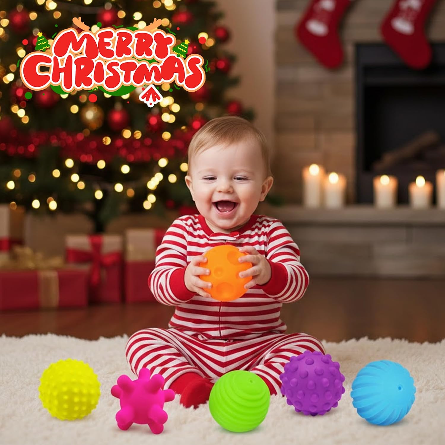 Thumbnail 1 de VintageⅢ Multi Texture Toddler Balls 6-piece set