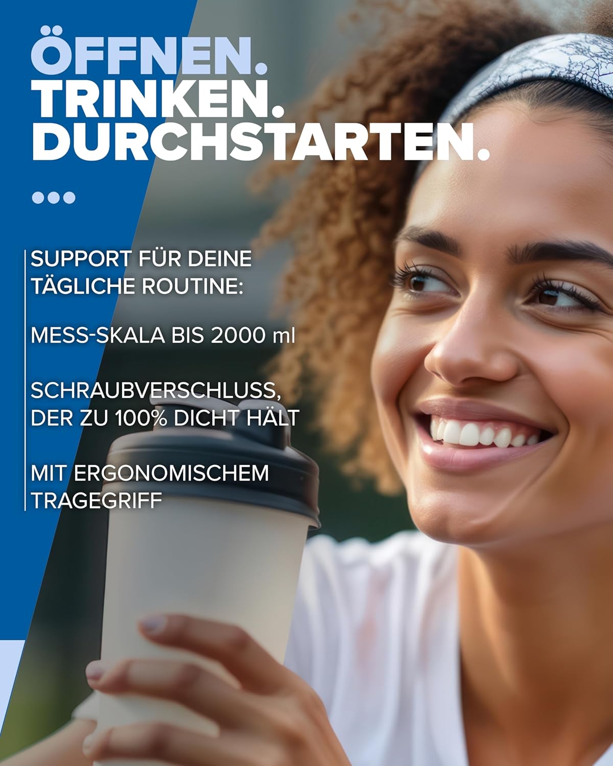 Thumbnail 3 de IronMaxx Water Gallon Grau 2200ml – Auslaufsicher, BPA- & DEHP-frei