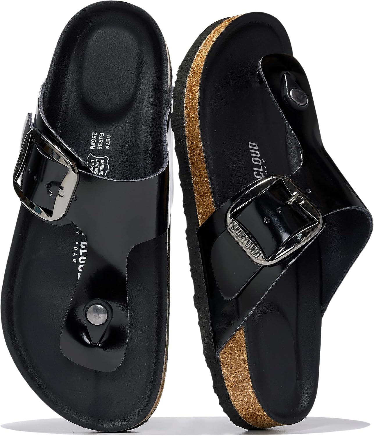 Thumbnail 6 de Project Cloud Thong Sandals in Genuine Leather