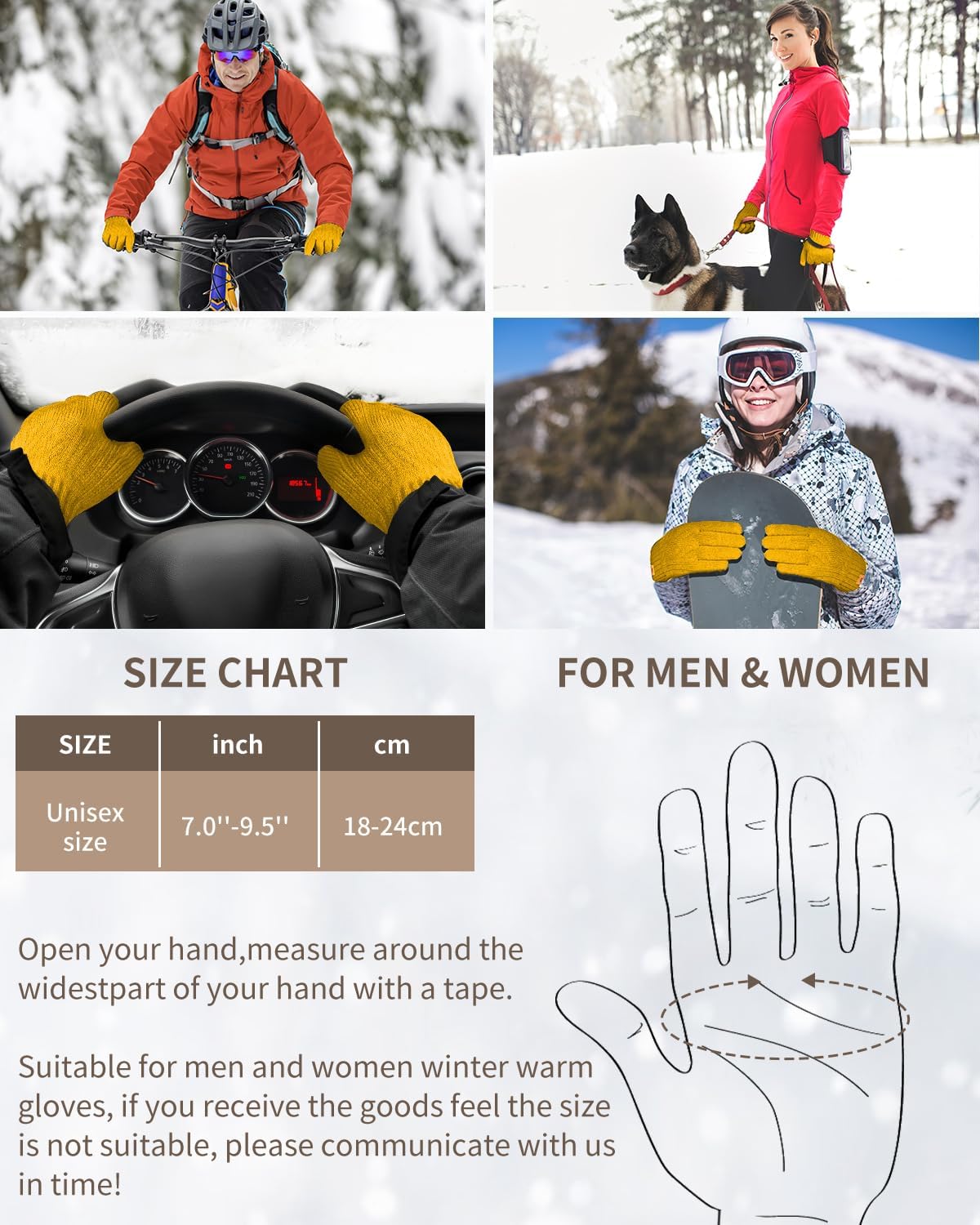 Thumbnail 4 de ARFNKIM Winter Thermal Touchscreen Gloves — Fleece Lining